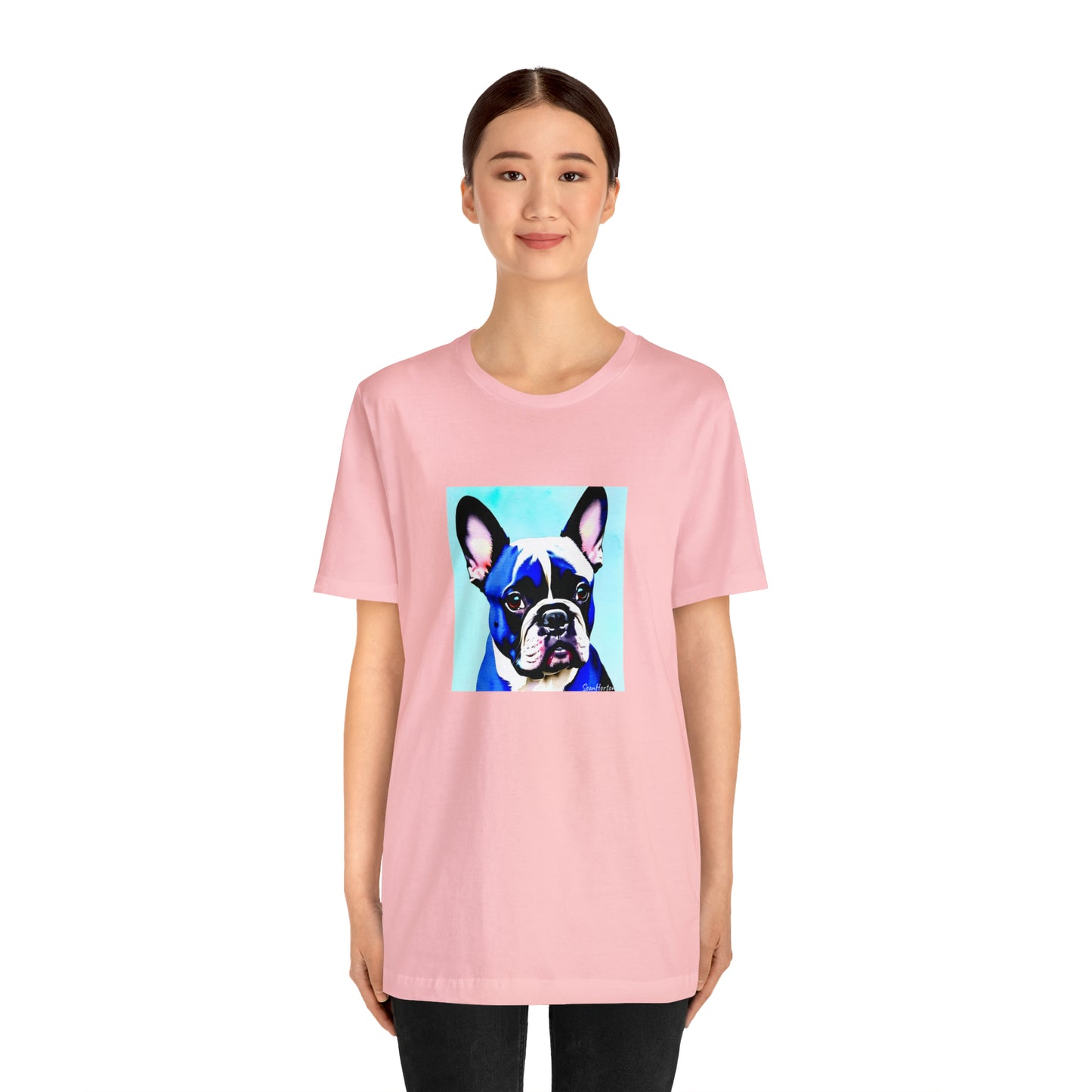 Blue Frenchie Unisex Jersey Short Sleeve Tee