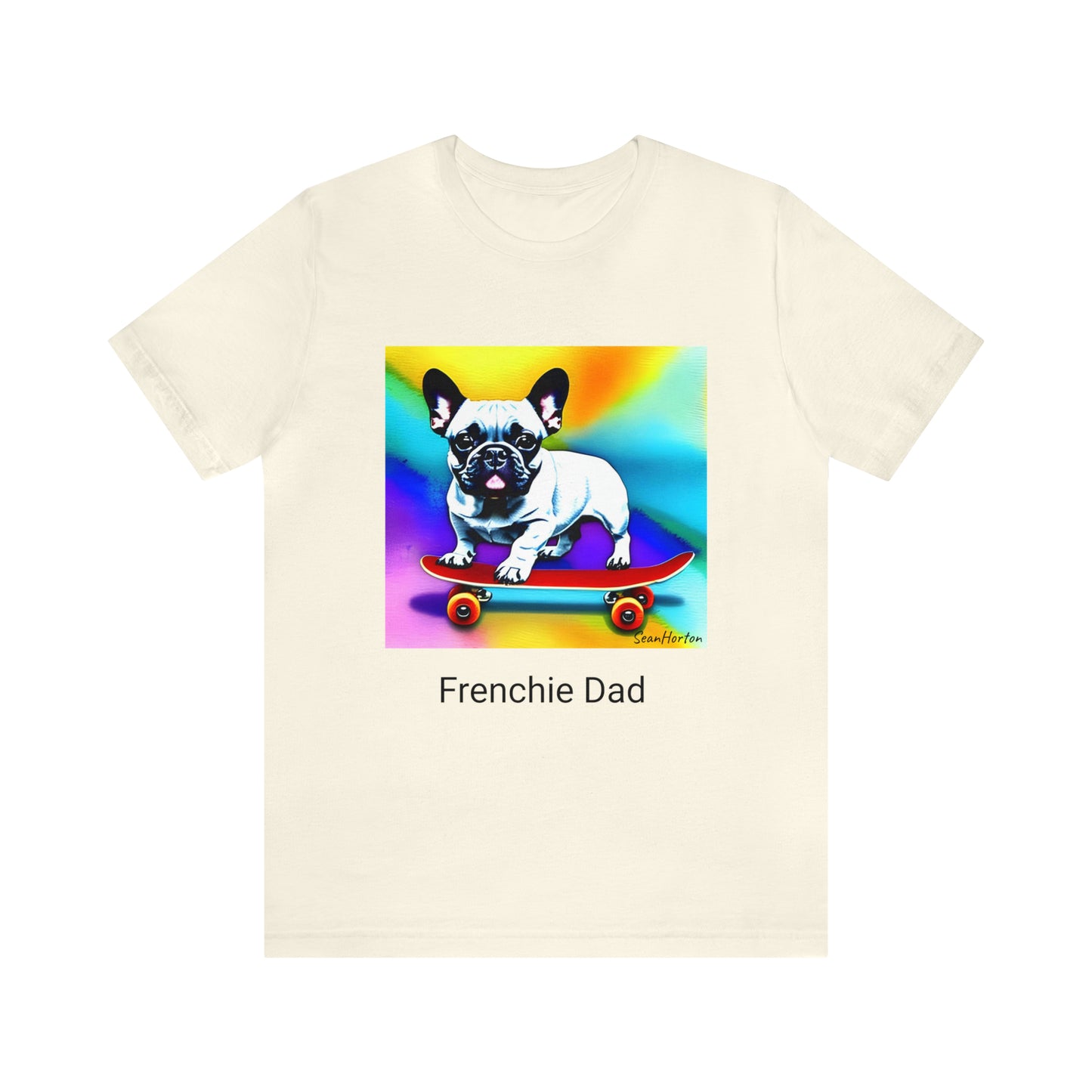 Frenchie on a Skateboard #3 Unisex Jersey Short Sleeve Tee