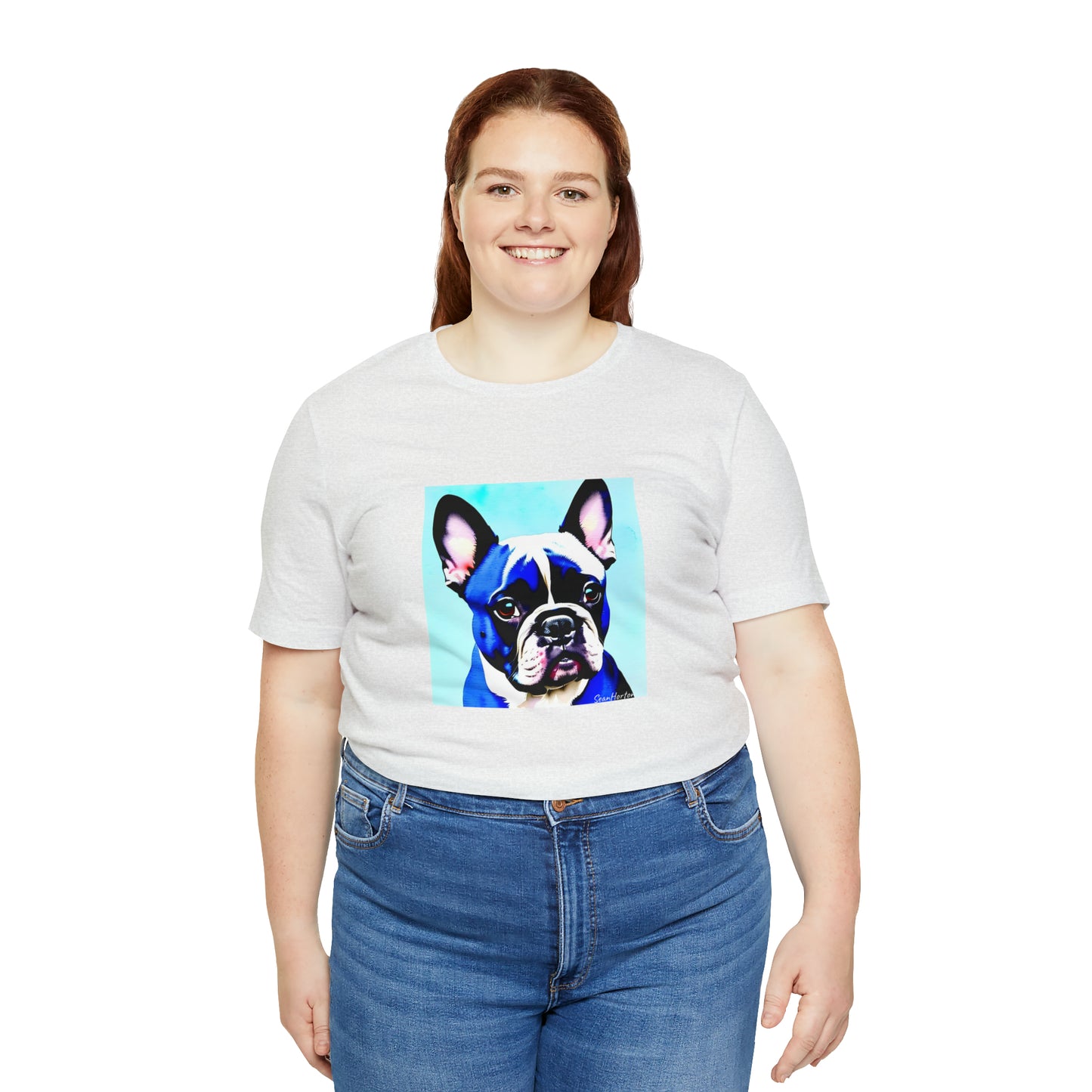 Blue Frenchie Unisex Jersey Short Sleeve Tee