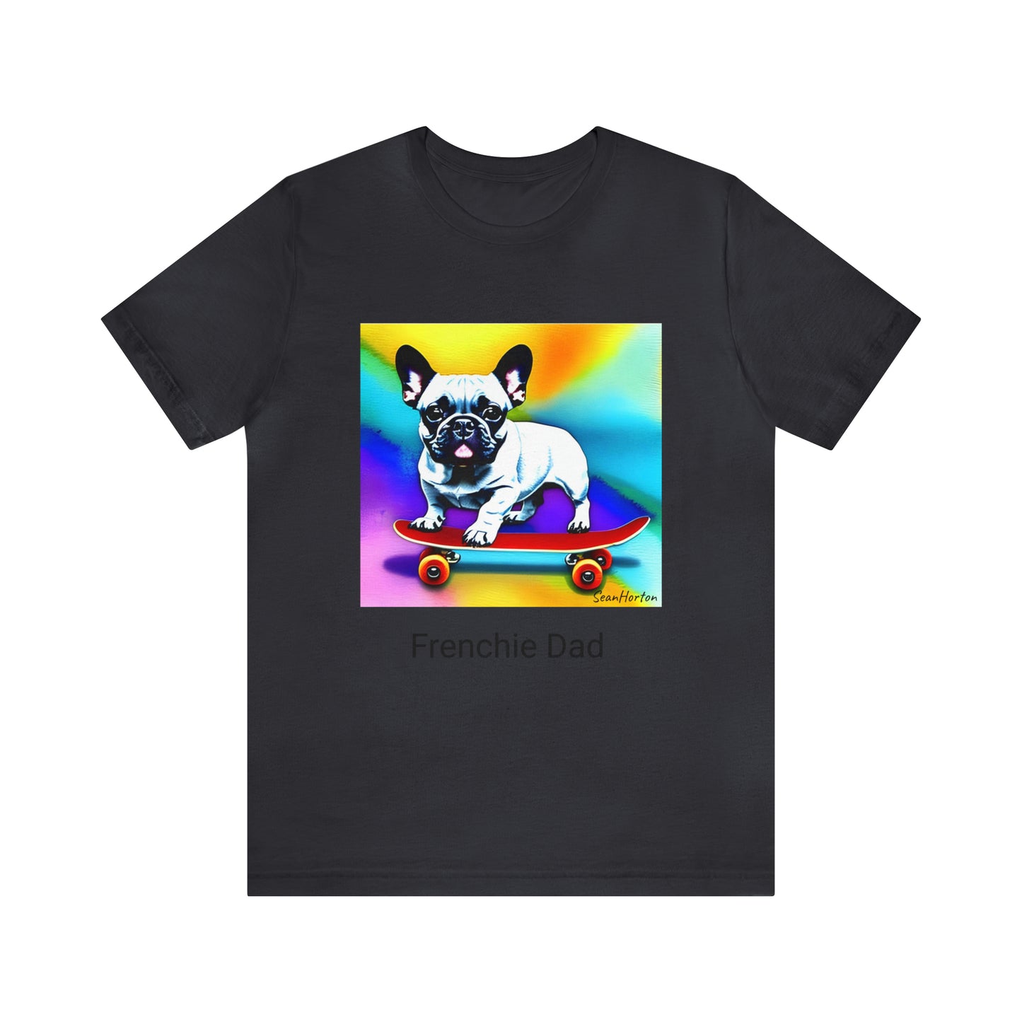 Frenchie on a Skateboard #3 Unisex Jersey Short Sleeve Tee