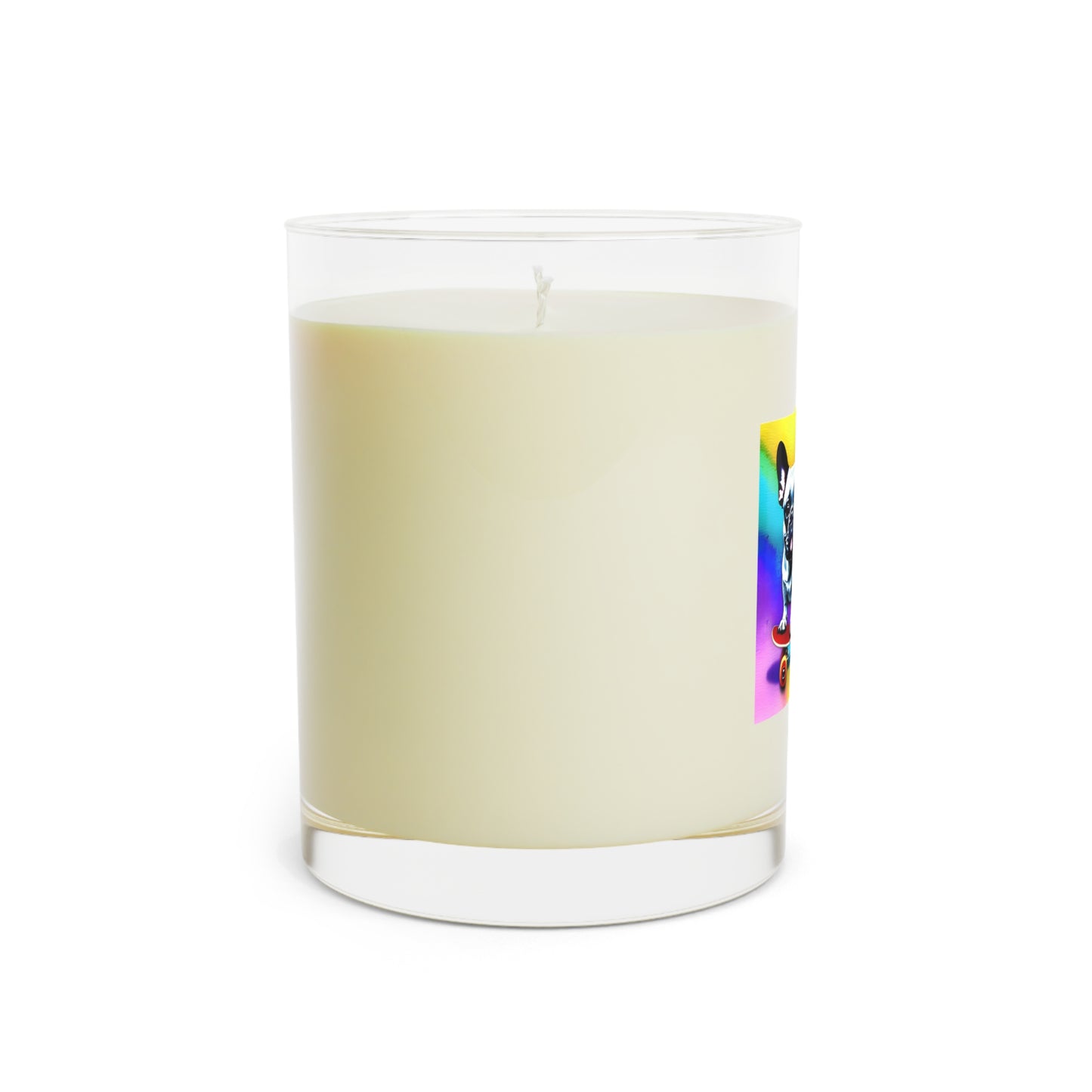 Frenchie on a Skateboard #3 Scented Candle - Full Glass, 11oz