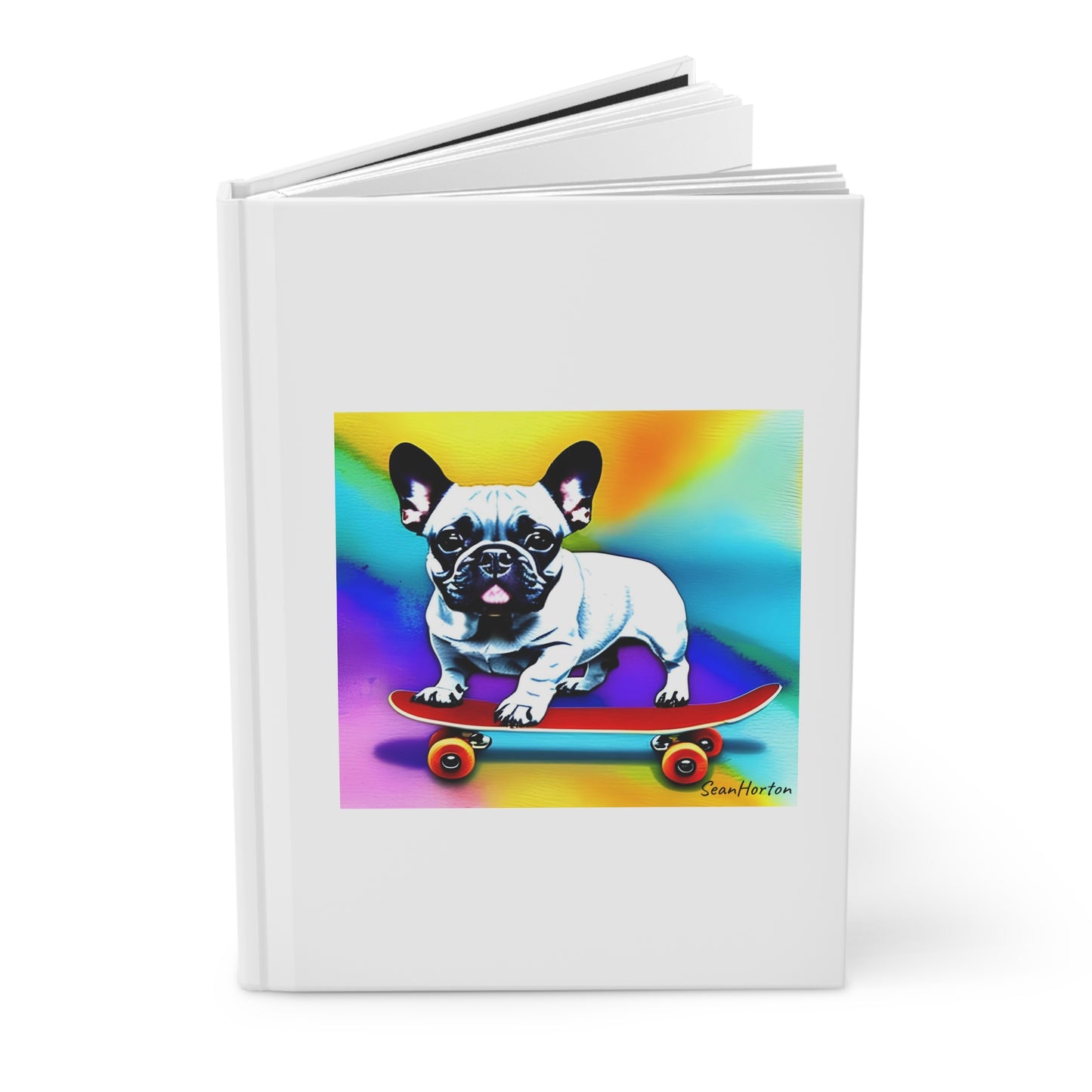 Frenchie on a Skateboard #3 Hardcover Journal Matte