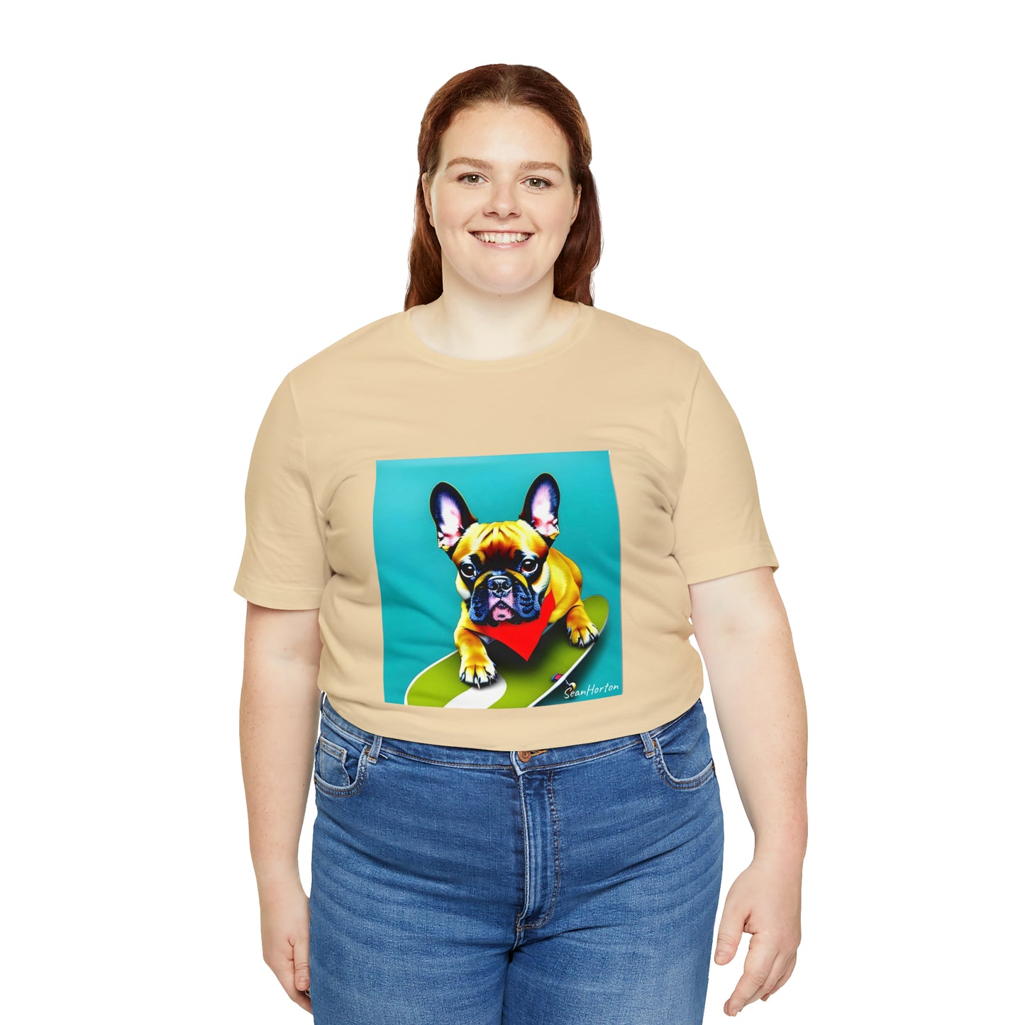 Frenchie on a Skateboard #2 Unisex Jersey Short Sleeve Tee