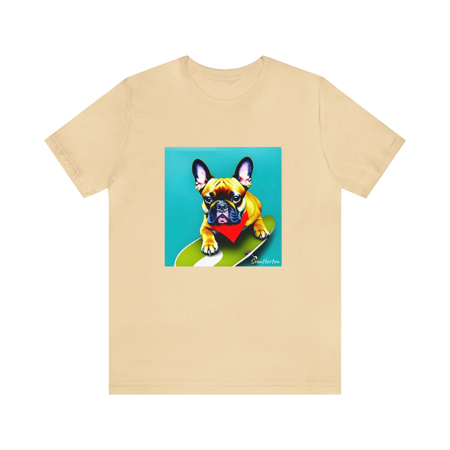 Frenchie on a Skateboard #2 Unisex Jersey Short Sleeve Tee