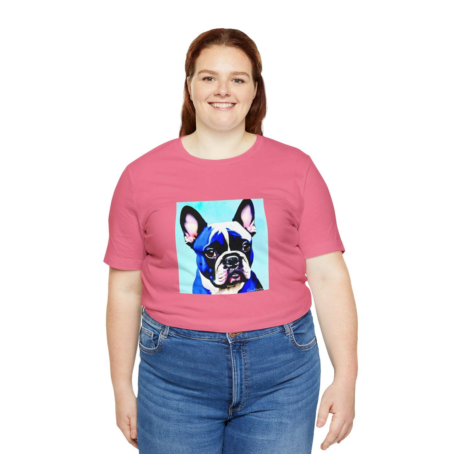 Blue Frenchie Unisex Jersey Short Sleeve Tee