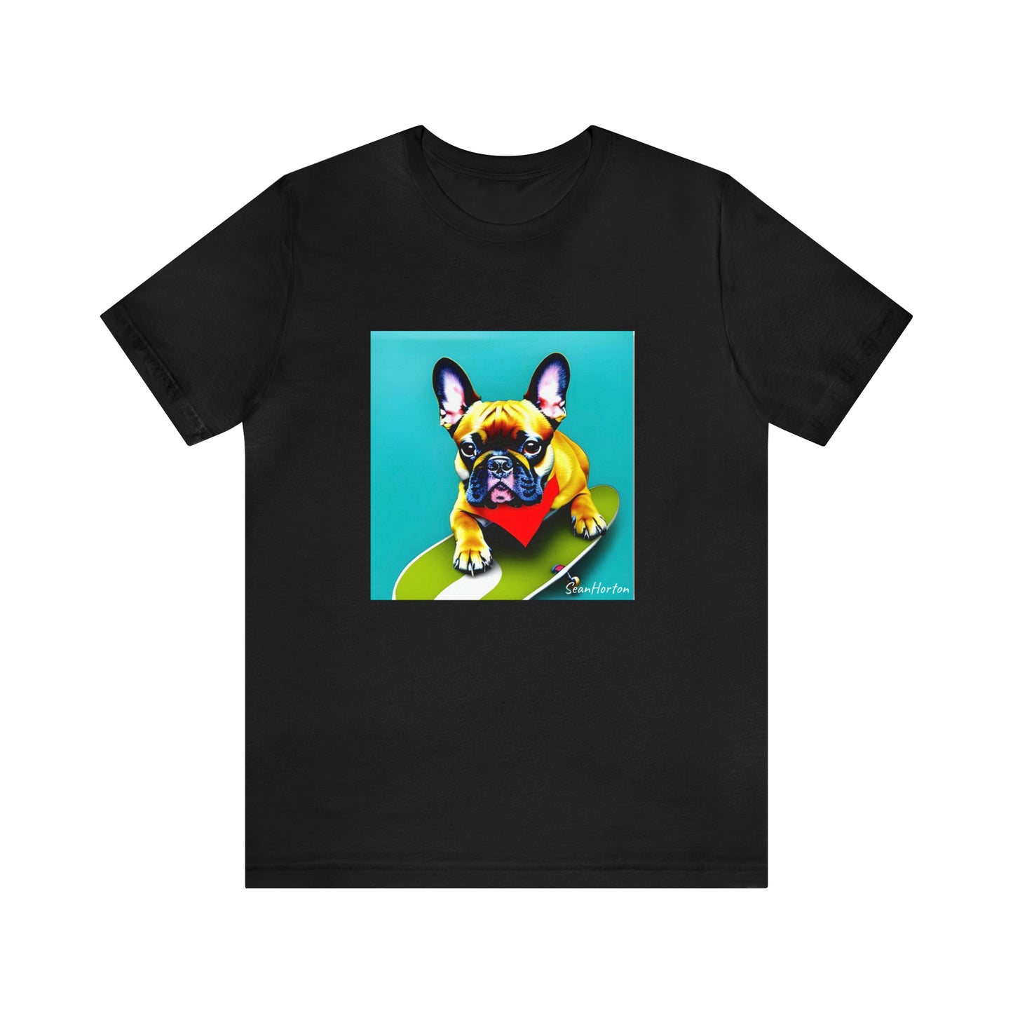 Frenchie on a Skateboard #2 Unisex Jersey Short Sleeve Tee