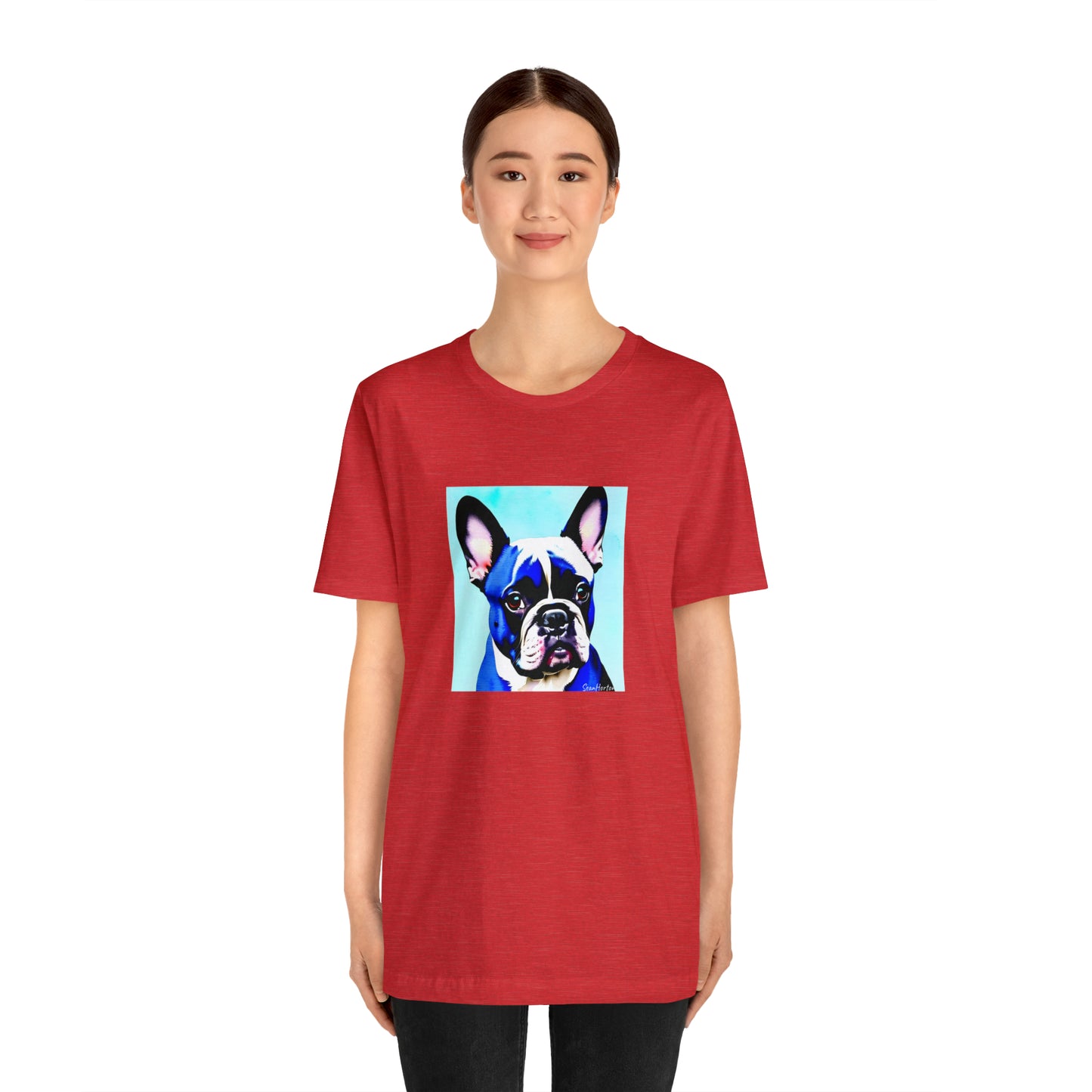 Blue Frenchie Unisex Jersey Short Sleeve Tee