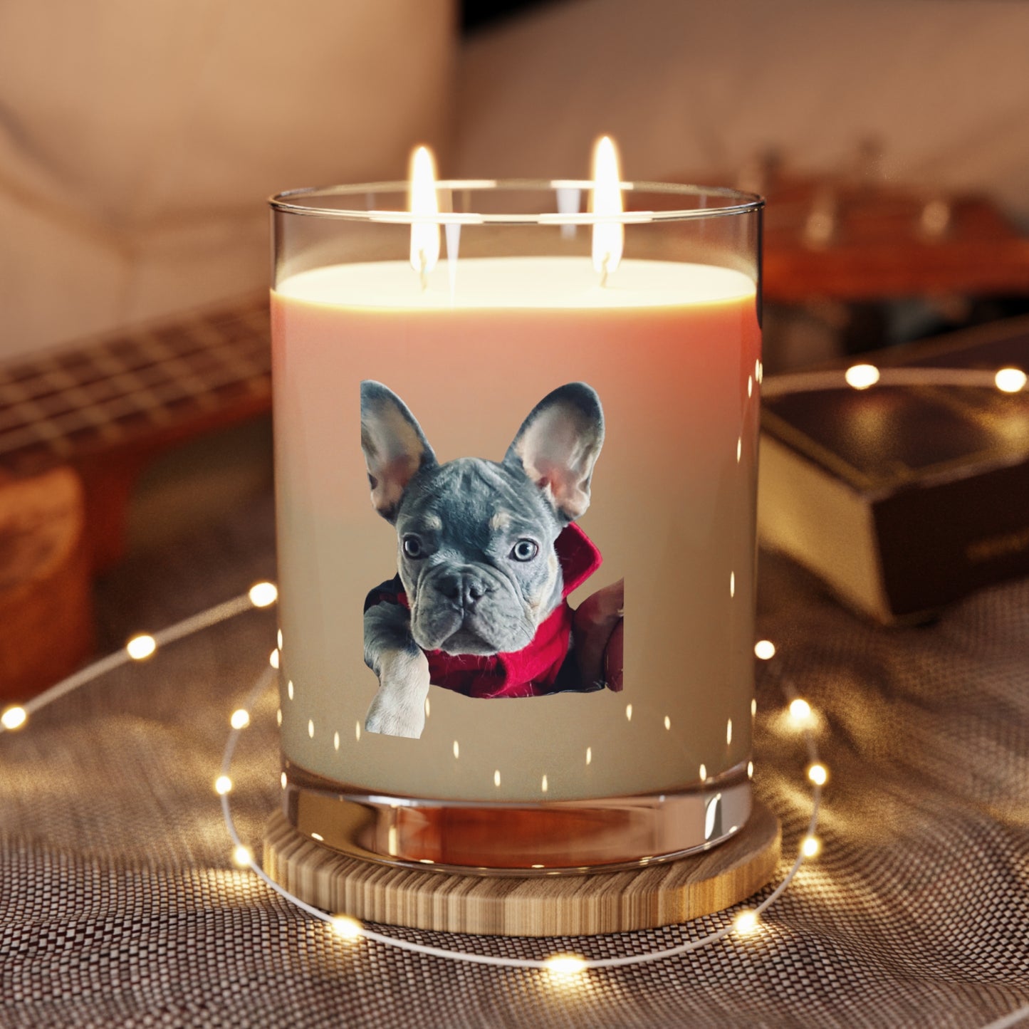 Romeo The Frenchie - Scented Candle - Full Glass, 11oz