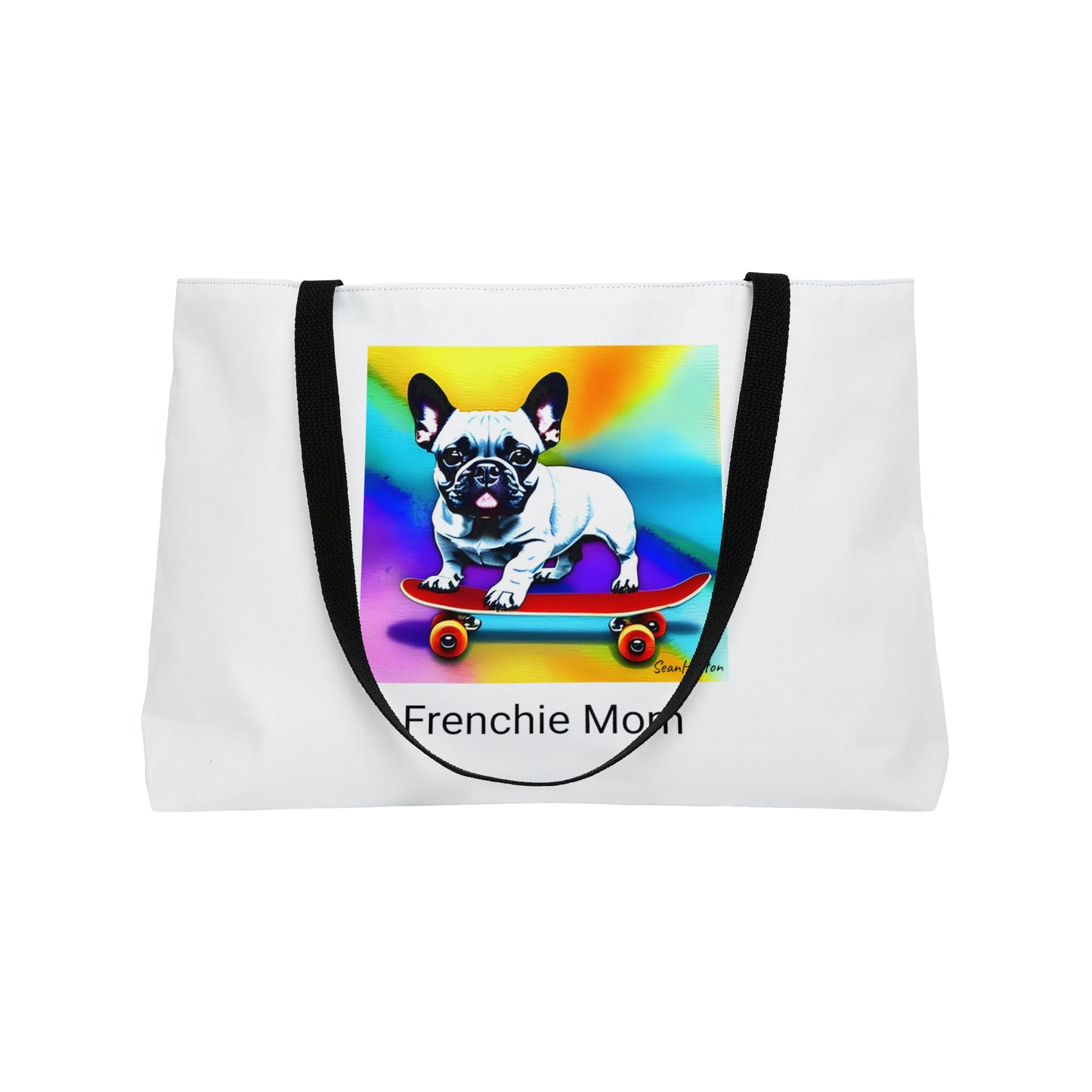 Frenchie on a Skateboard #3/Frenchie Mom Weekender Tote Bag