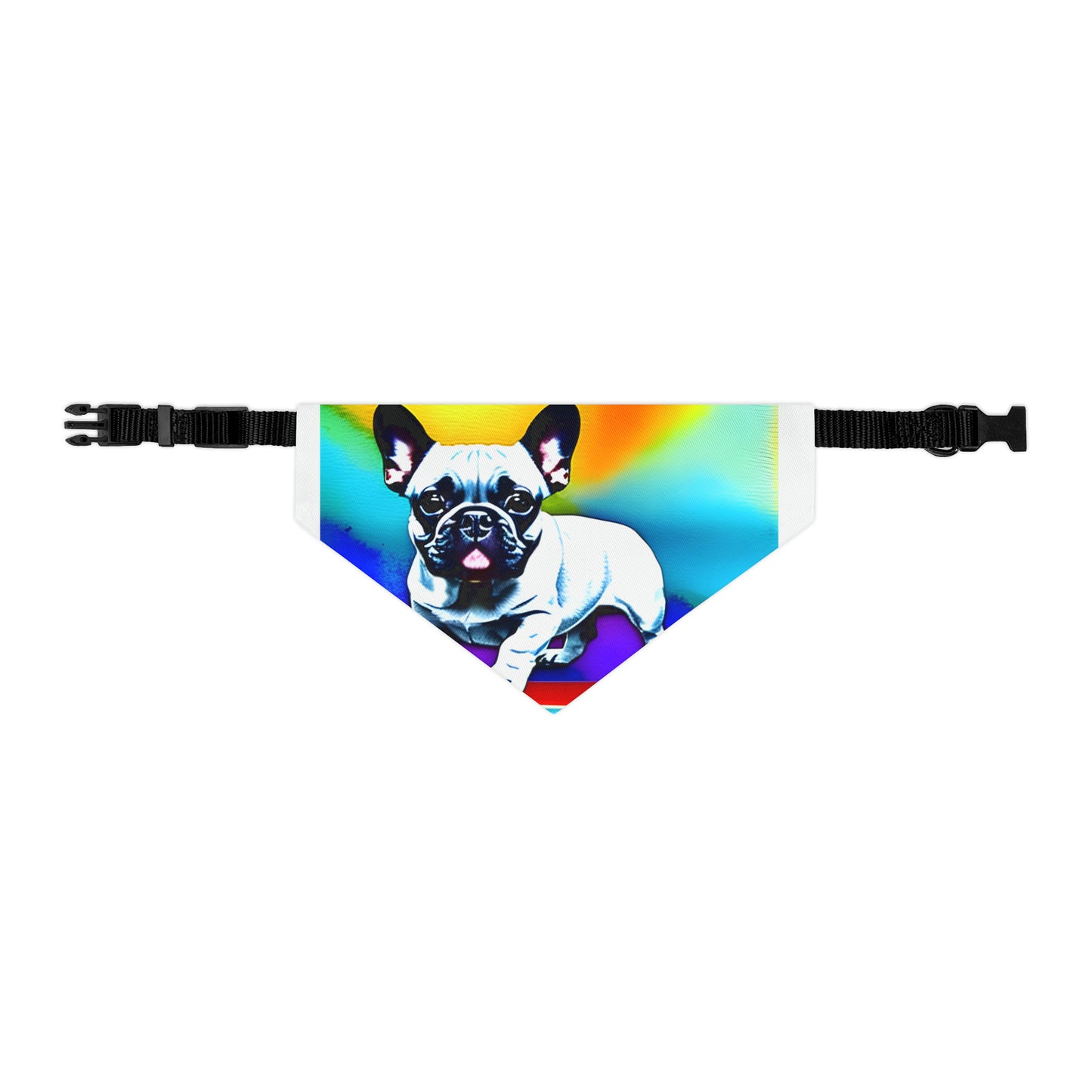 Frenchie on a Skateboard #3 Pet Bandana Collar
