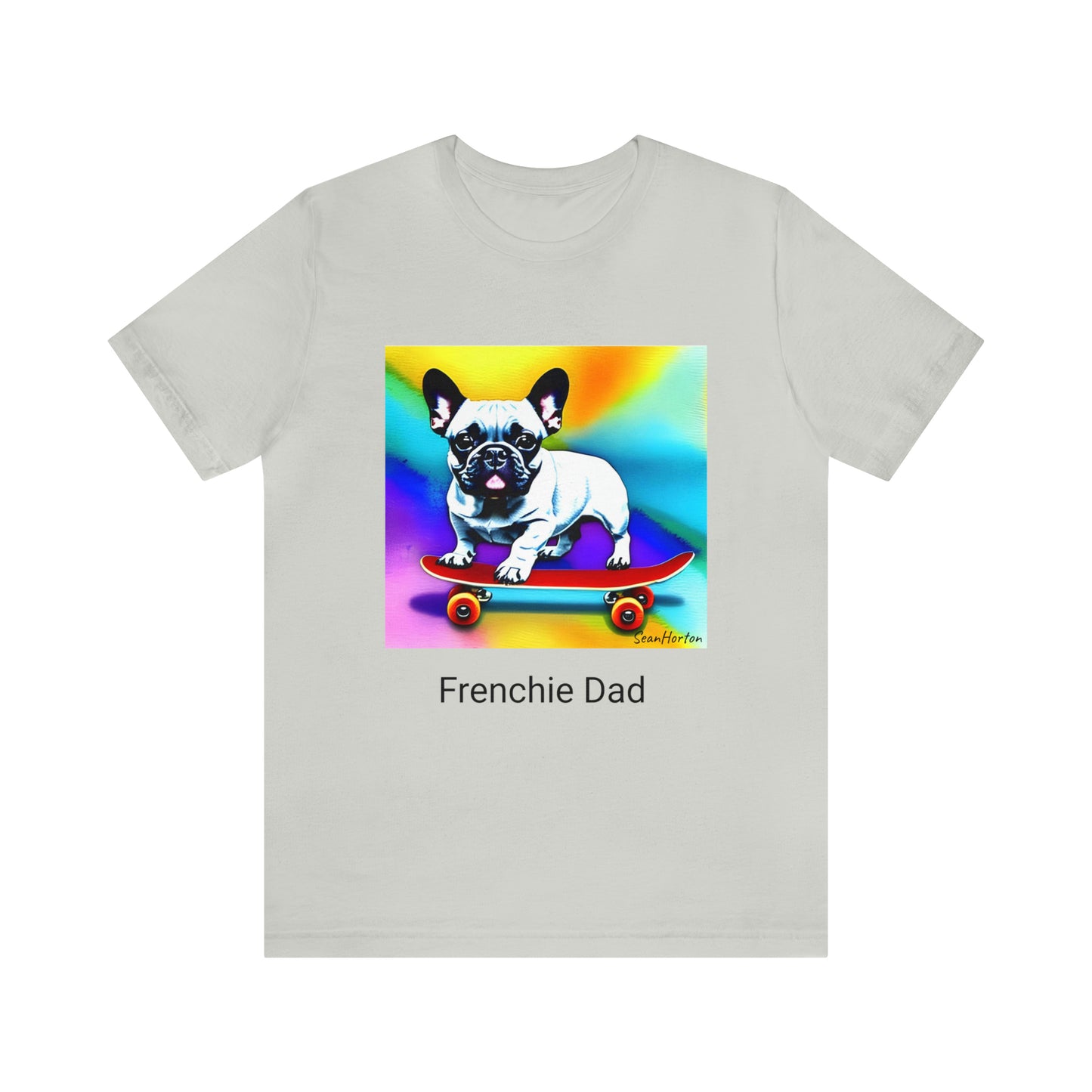 Frenchie on a Skateboard #3 Unisex Jersey Short Sleeve Tee
