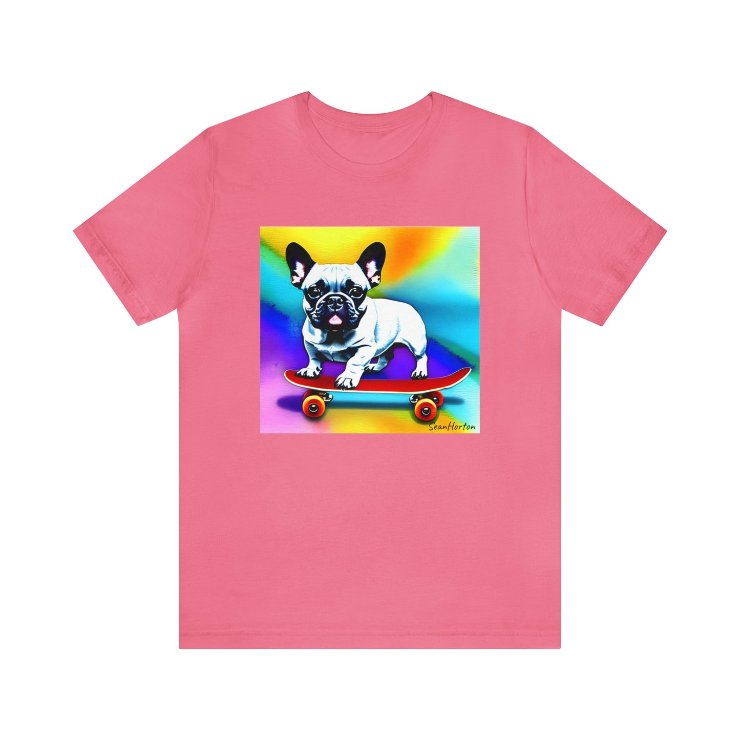Frenchie on a Skateboard #3 Unisex Jersey Short Sleeve Tee