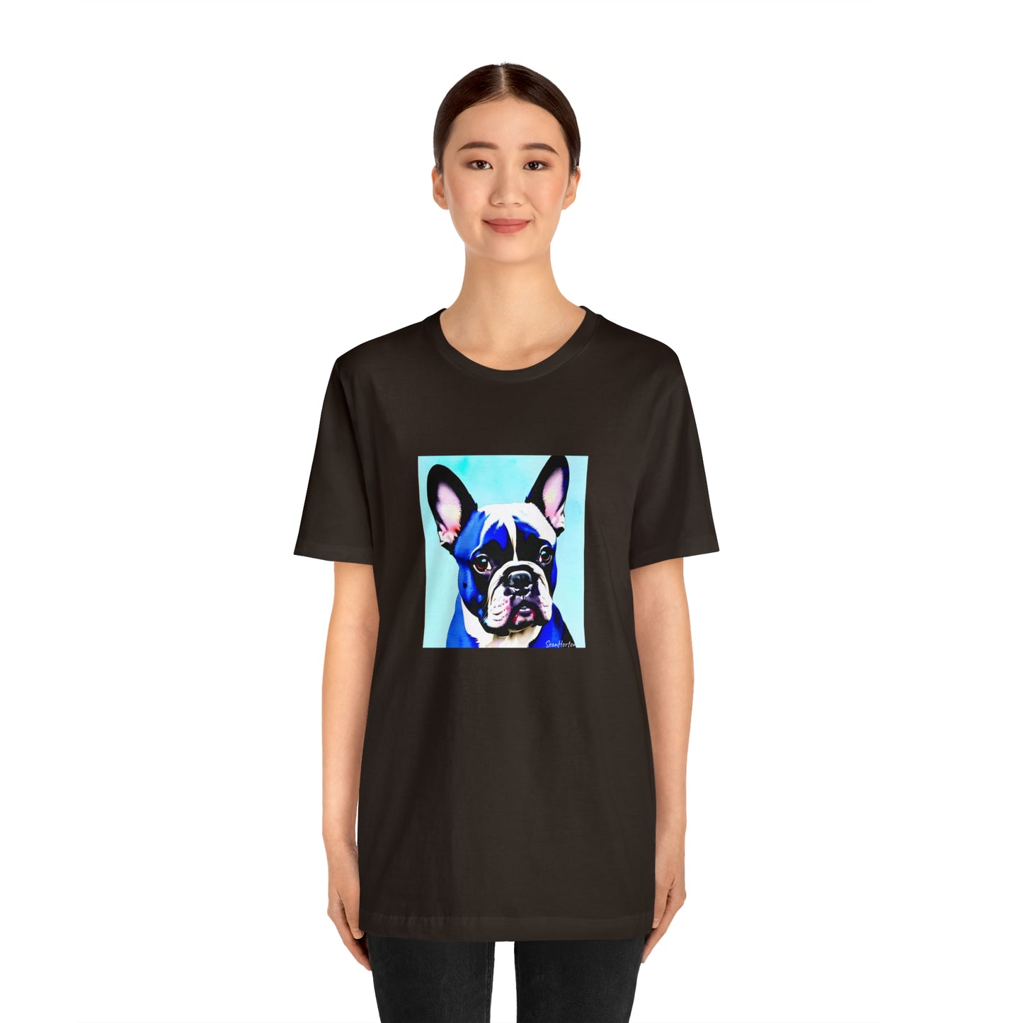 Blue Frenchie Unisex Jersey Short Sleeve Tee