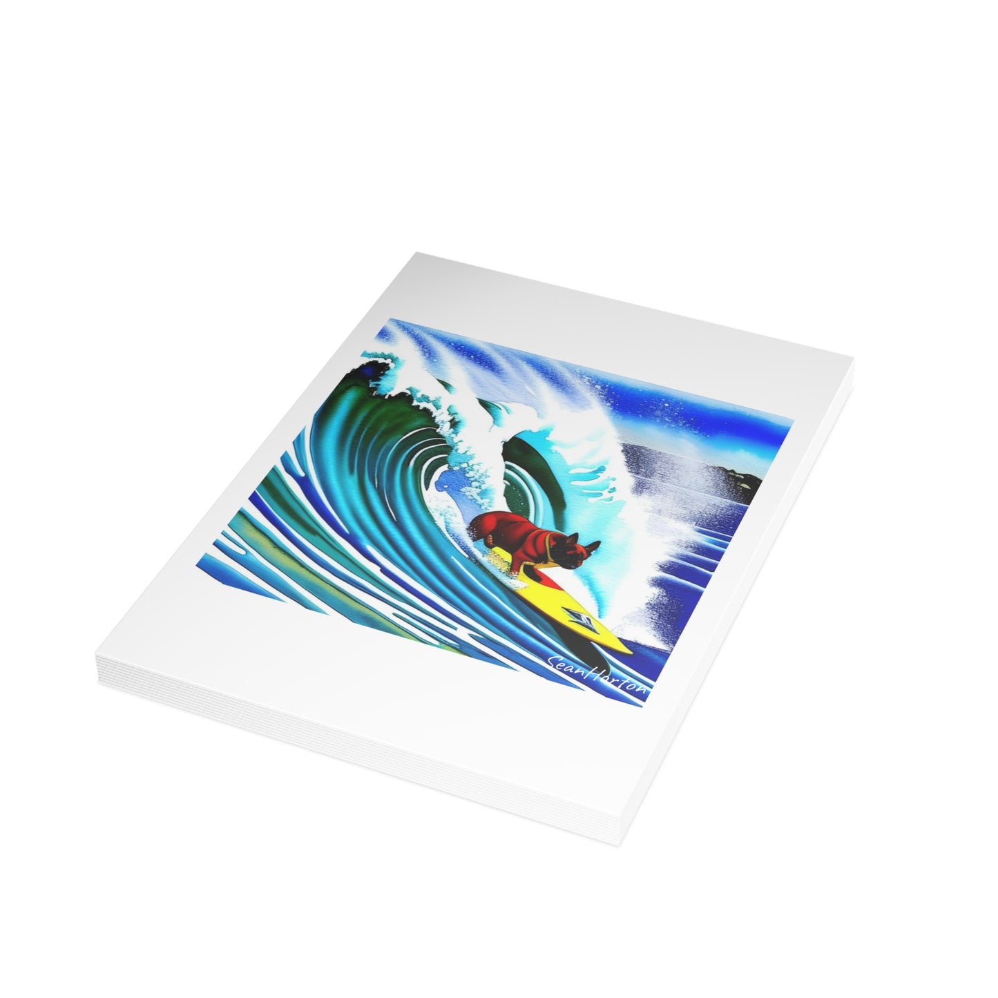 Surfing Frenchie Postcard Bundles (envelopes included)