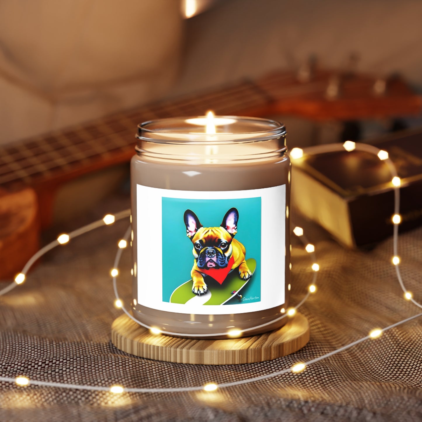 Frenchie on a Skateboard #2 Scented Candles, 9oz
