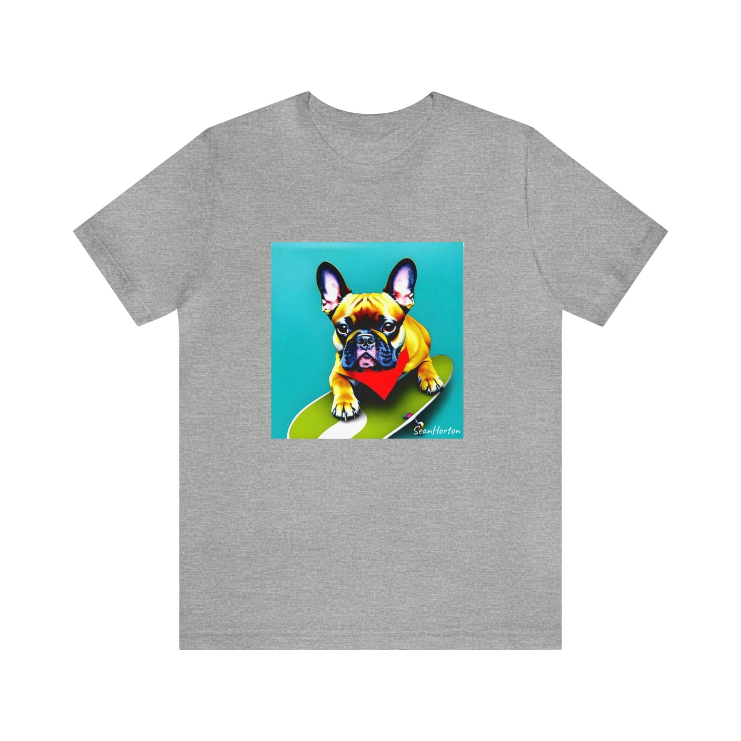 Frenchie on a Skateboard #2 Unisex Jersey Short Sleeve Tee