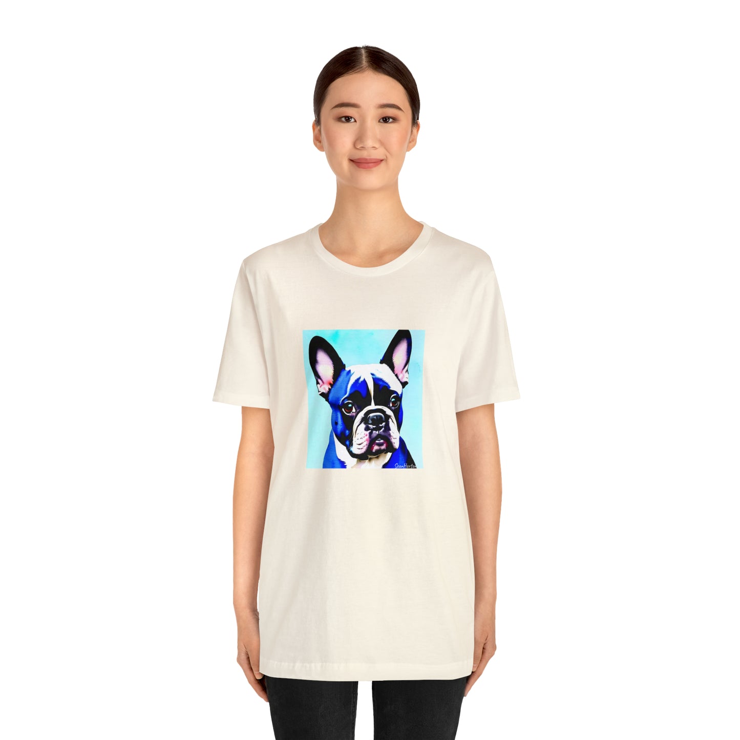 Blue Frenchie Unisex Jersey Short Sleeve Tee