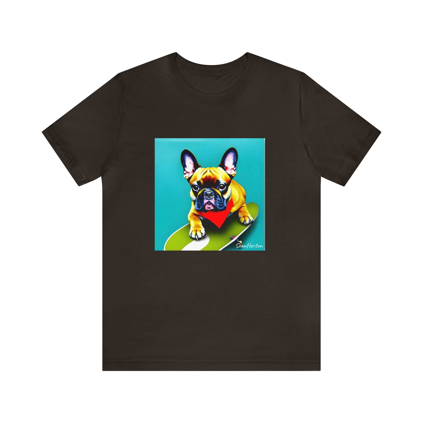 Frenchie on a Skateboard #2 Unisex Jersey Short Sleeve Tee