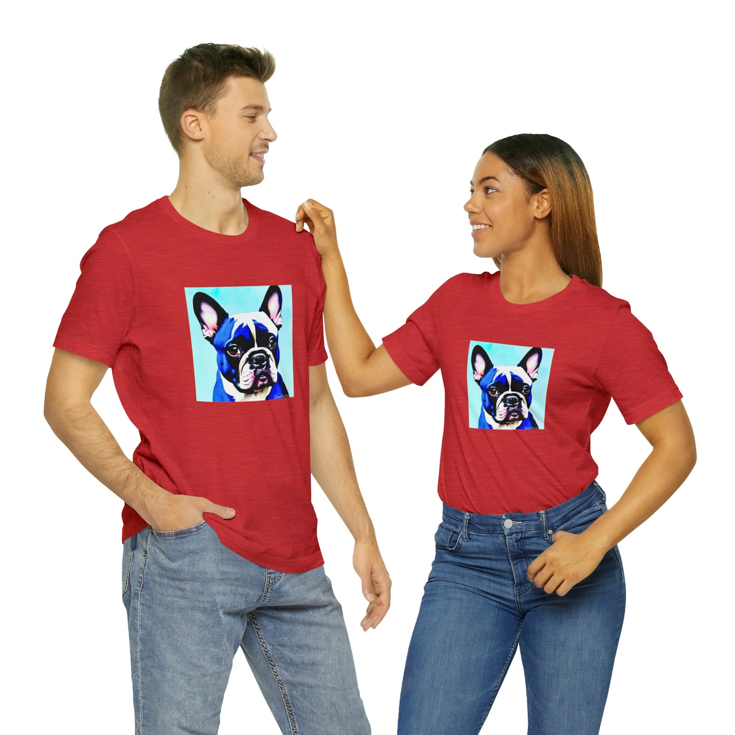 Blue Frenchie Unisex Jersey Short Sleeve Tee