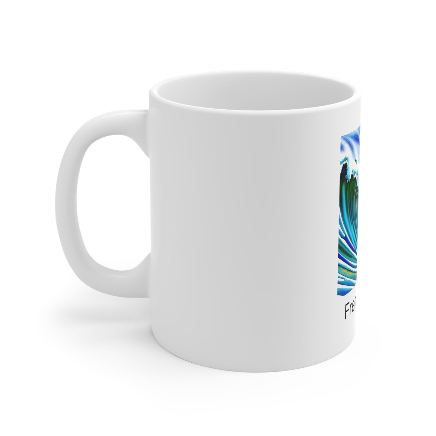 Surfing Frenchie/Frenchie Dad Ceramic Mug 11oz