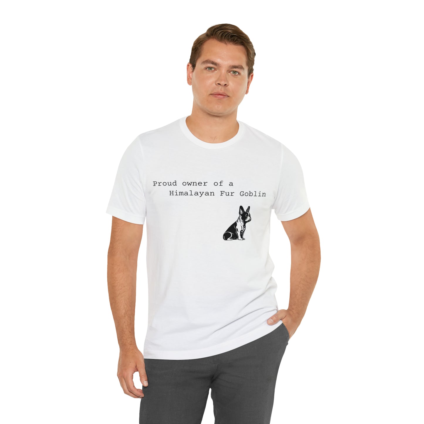 Himalayan Fur Goblin/French Bulldog Unisex Jersey Short Sleeve Tee