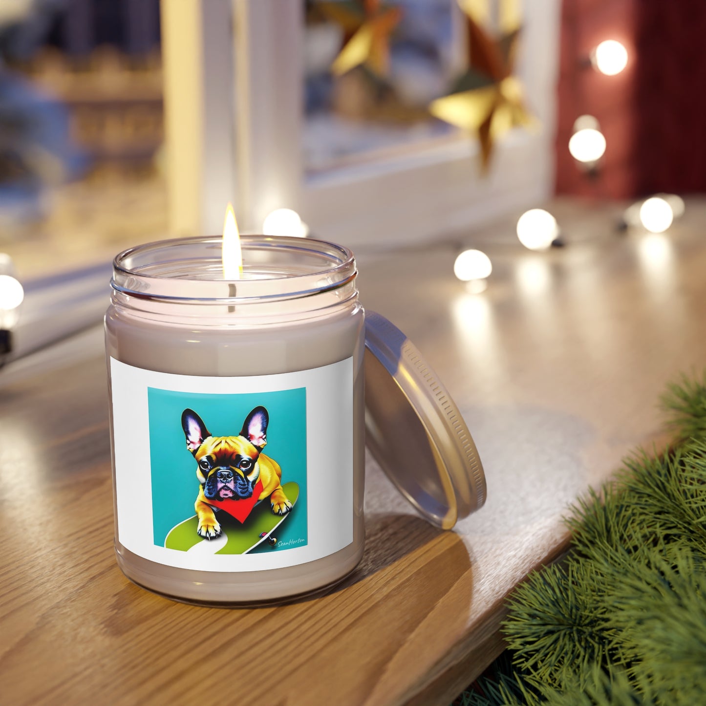 Frenchie on a Skateboard #2 Scented Candles, 9oz