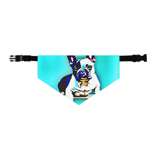 Frenchie on a Skateboard Pet Bandana Collar