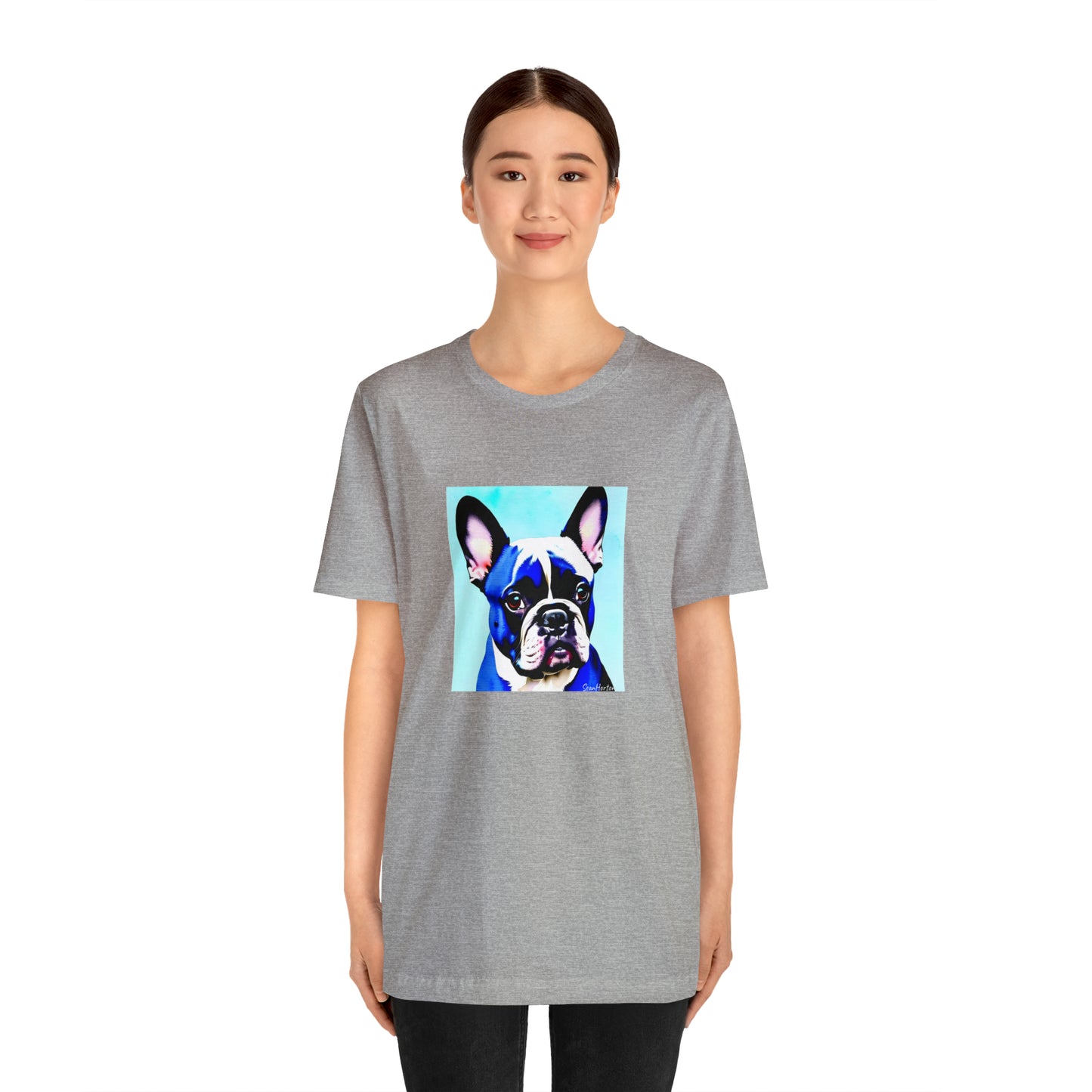 Blue Frenchie Unisex Jersey Short Sleeve Tee