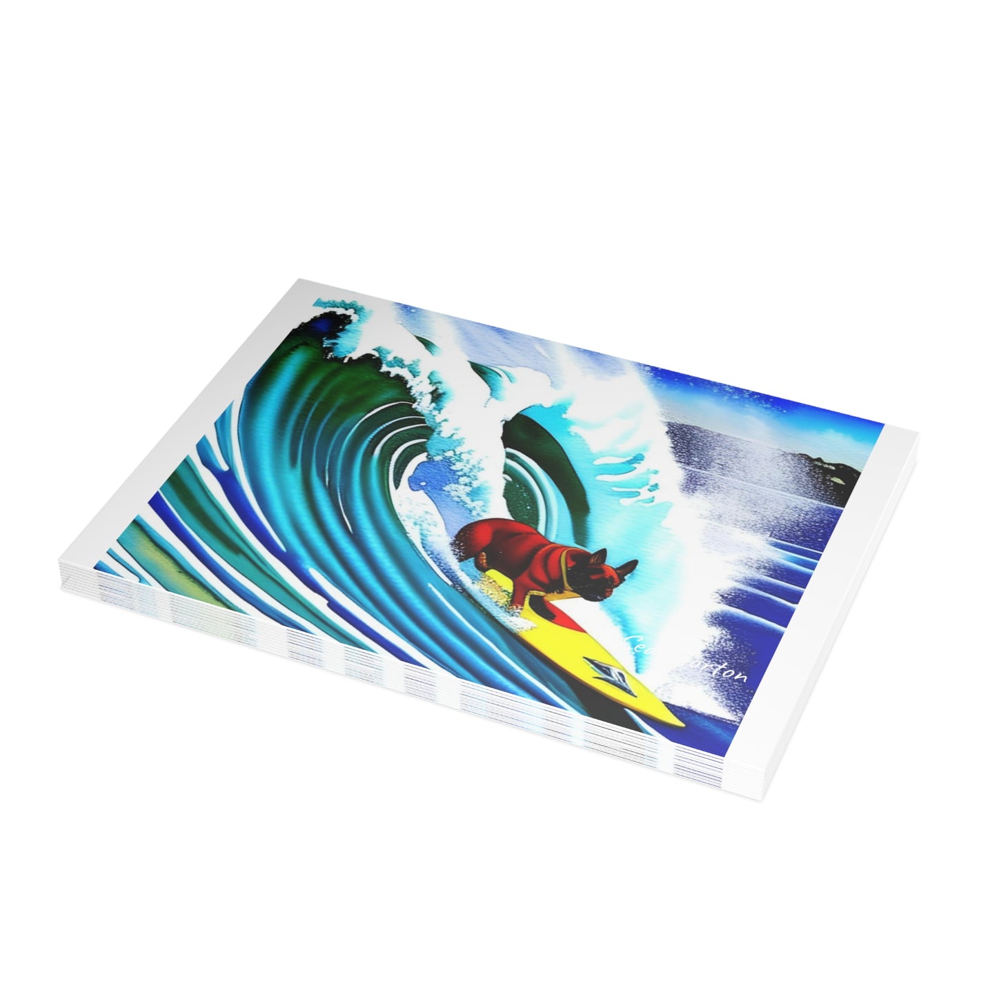 Surfing Frenchie Postcard Bundles (envelopes included)