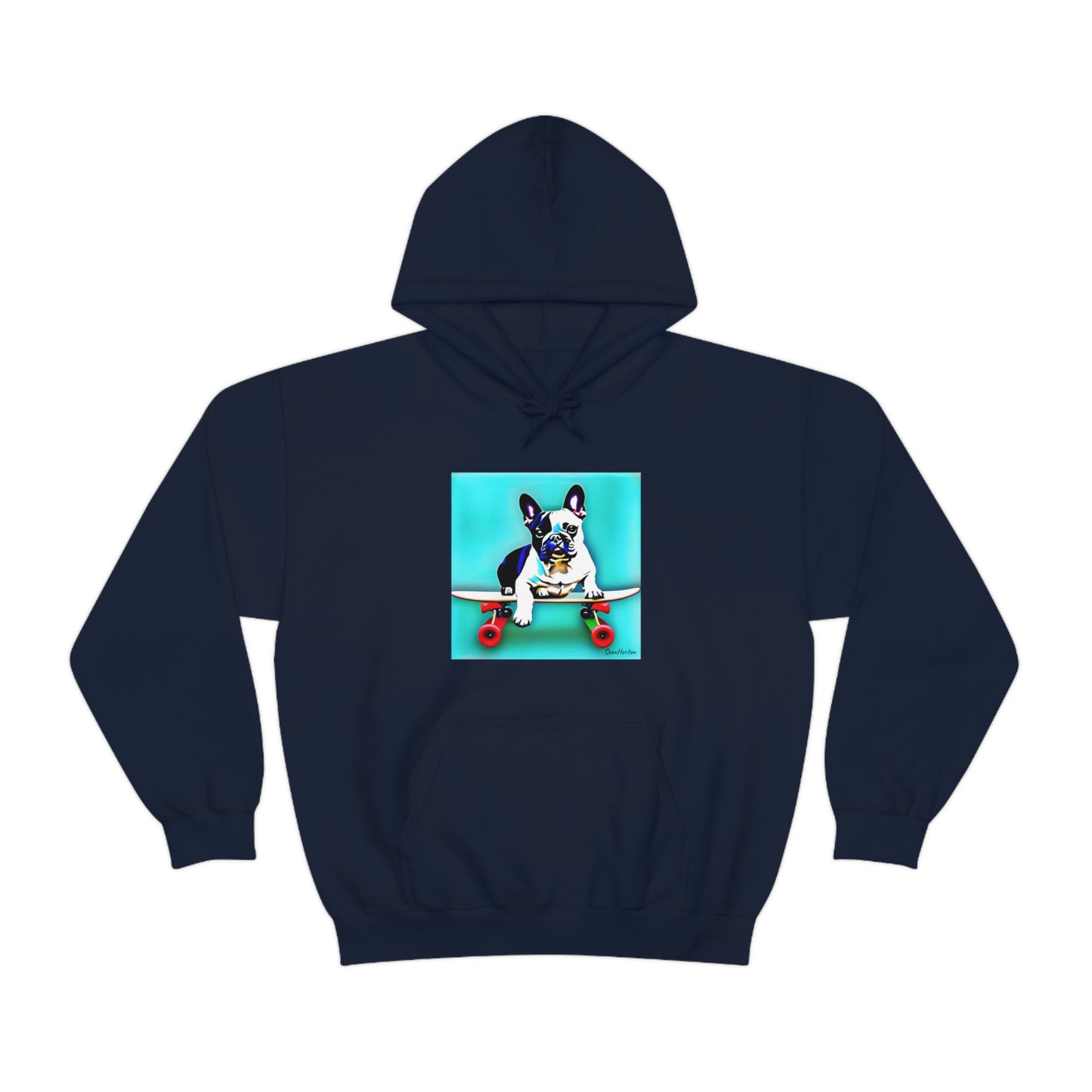 Frenchie on a Skateboard Unisex Heavy Blend™ Hooded Sweatshirt