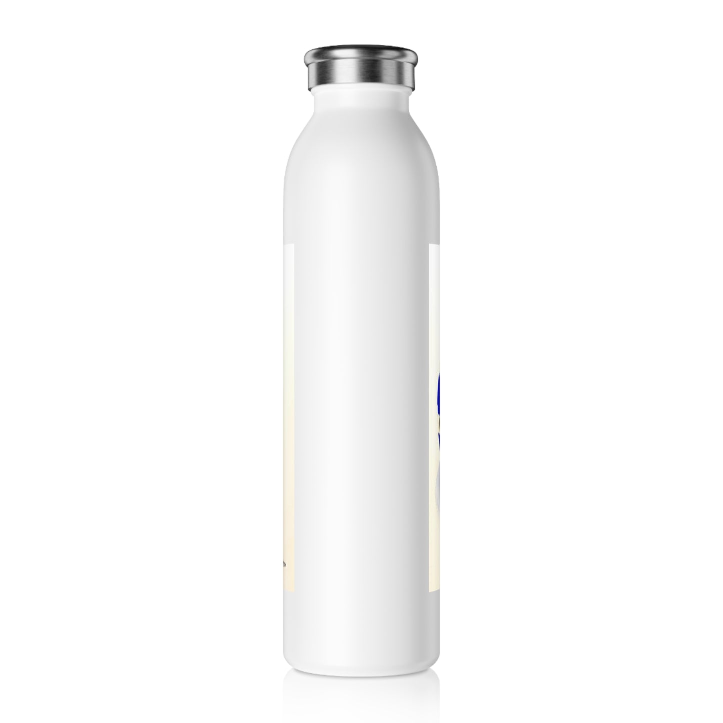 Frenchie with a Soccer Ball Slim Water Bottle
