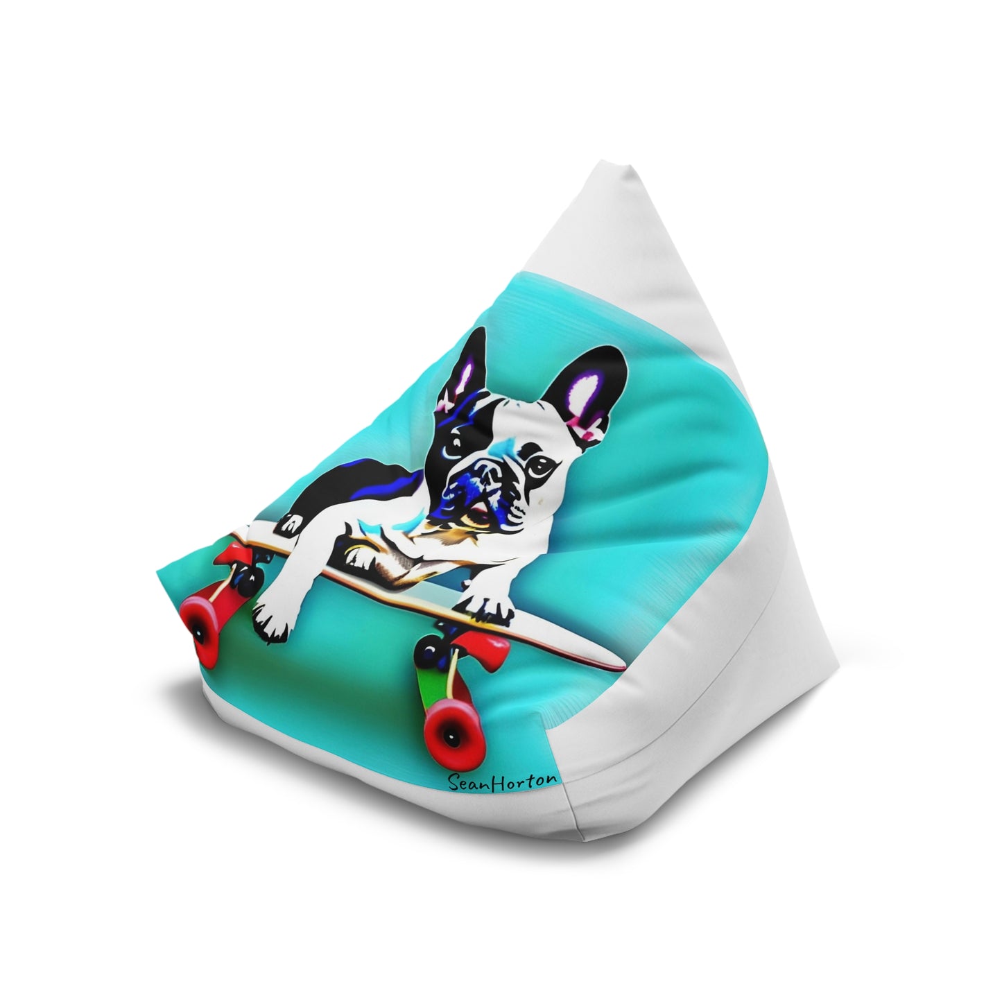 Frenchie on a Skateboard Bean Bag Chair Cover