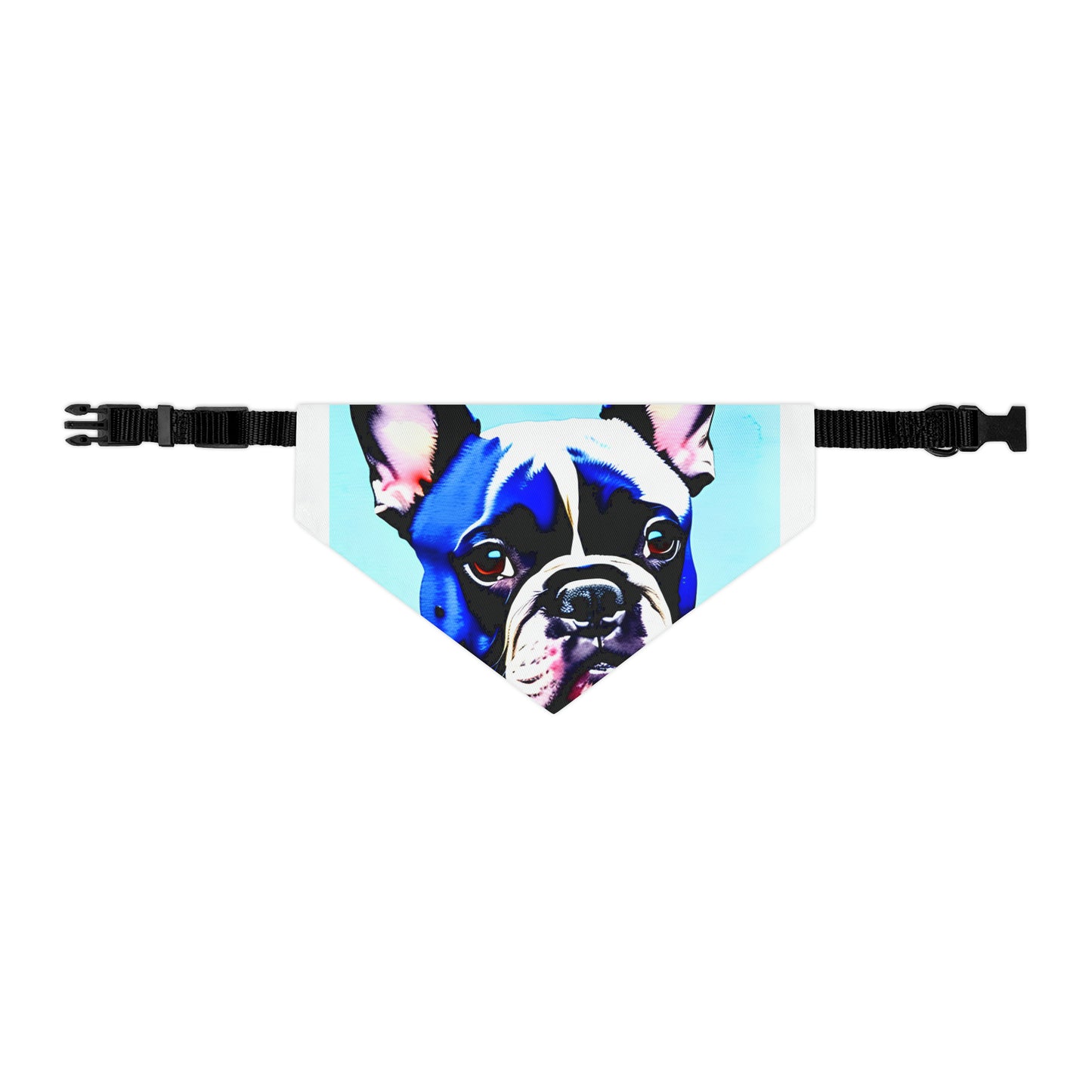 Blue Frenchie Pet Bandana Collar