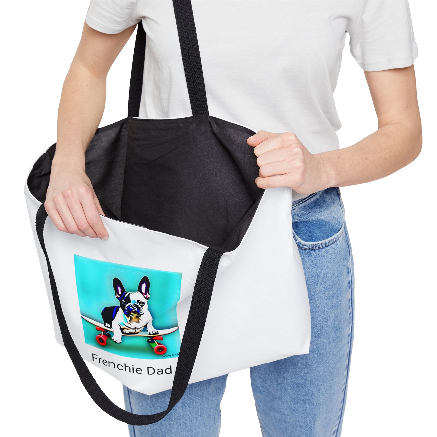 Frenchie on a Skateboard/Frenchie Dad Weekender Tote Bag