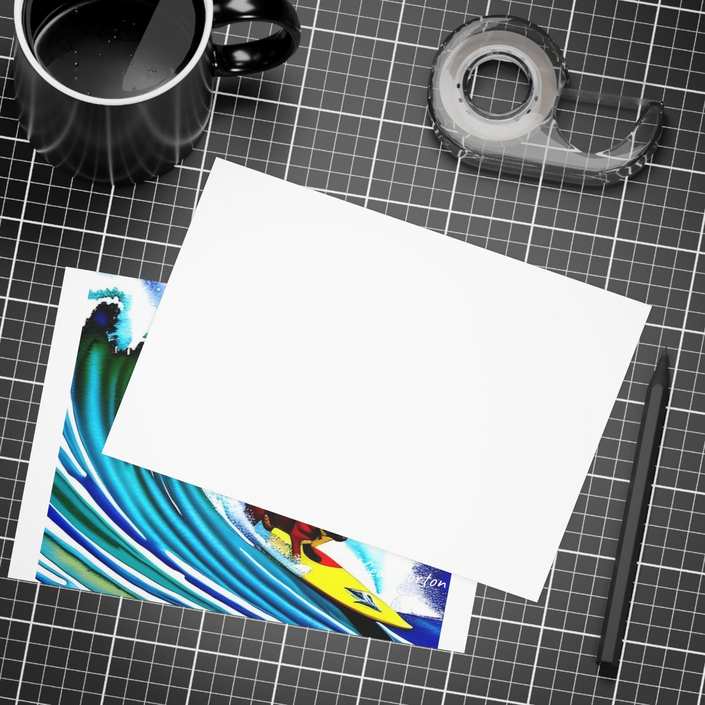 Surfing Frenchie Postcard Bundles (envelopes included)