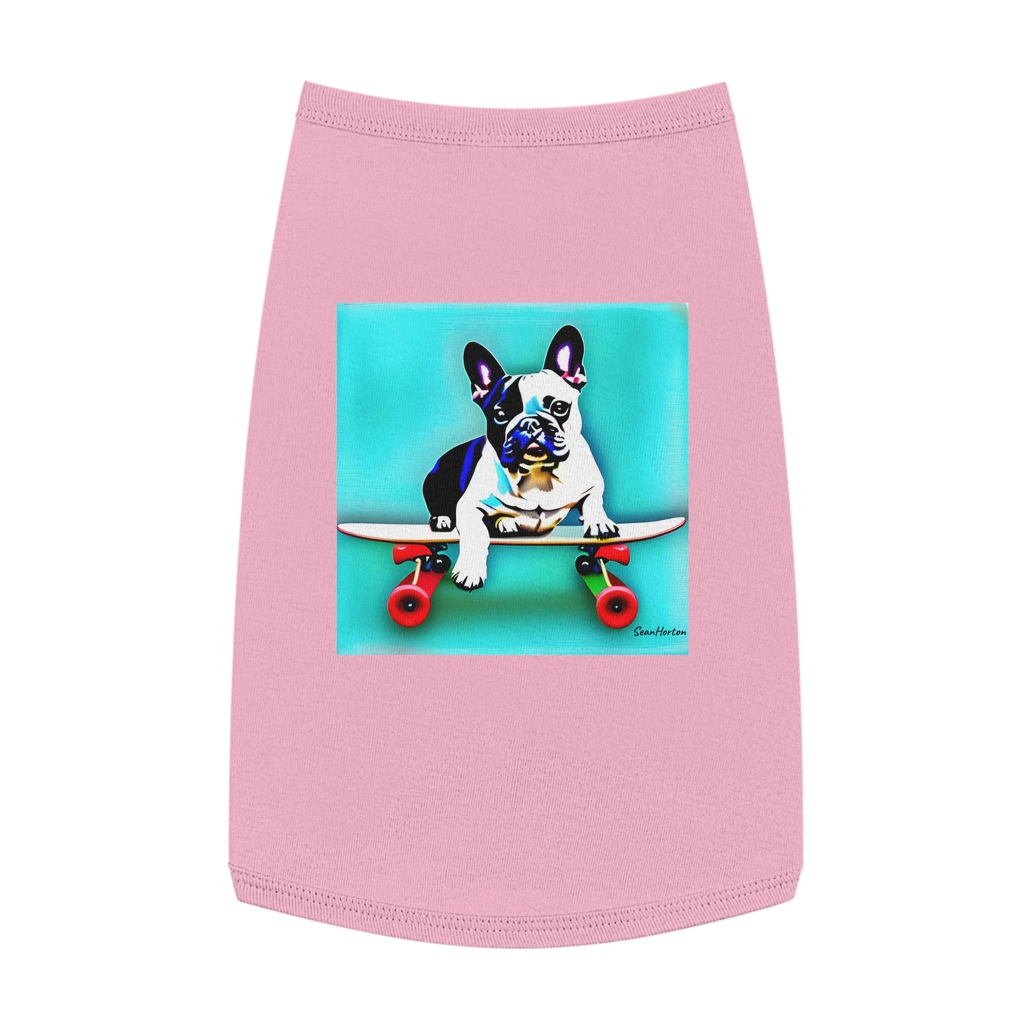 Frenchie on a Skateboard Pet Tank Top
