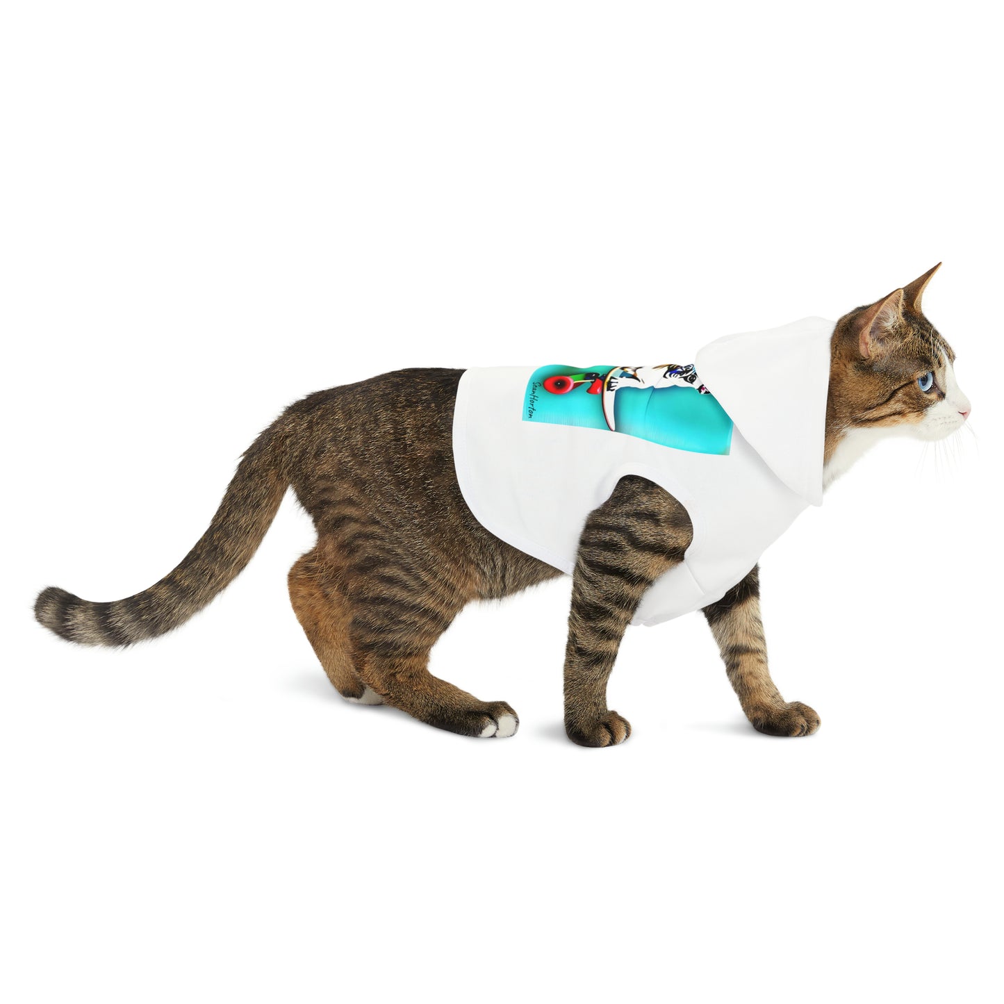Frenchie on a Skateboard Pet Hoodie