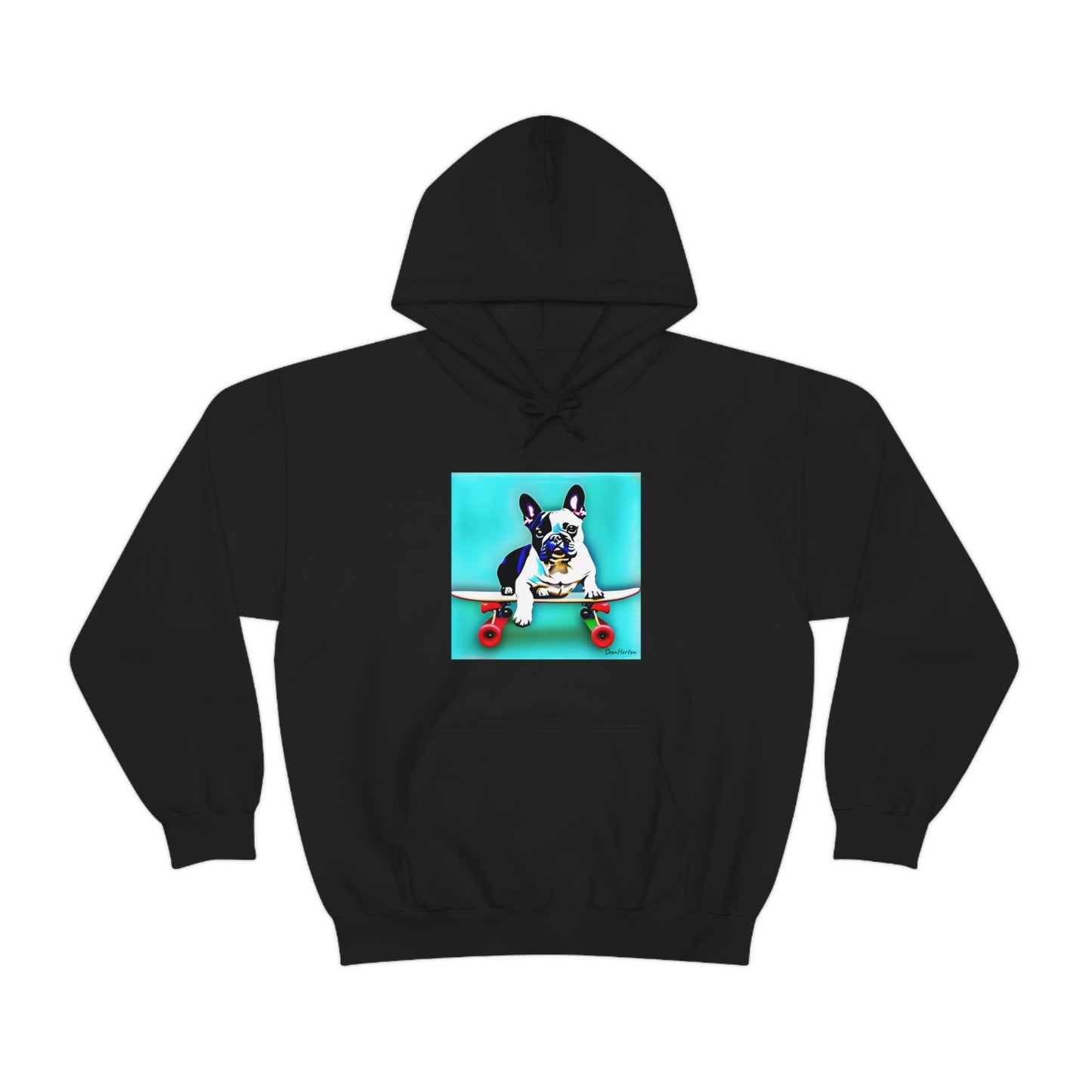 Frenchie on a Skateboard Unisex Heavy Blend™ Hooded Sweatshirt