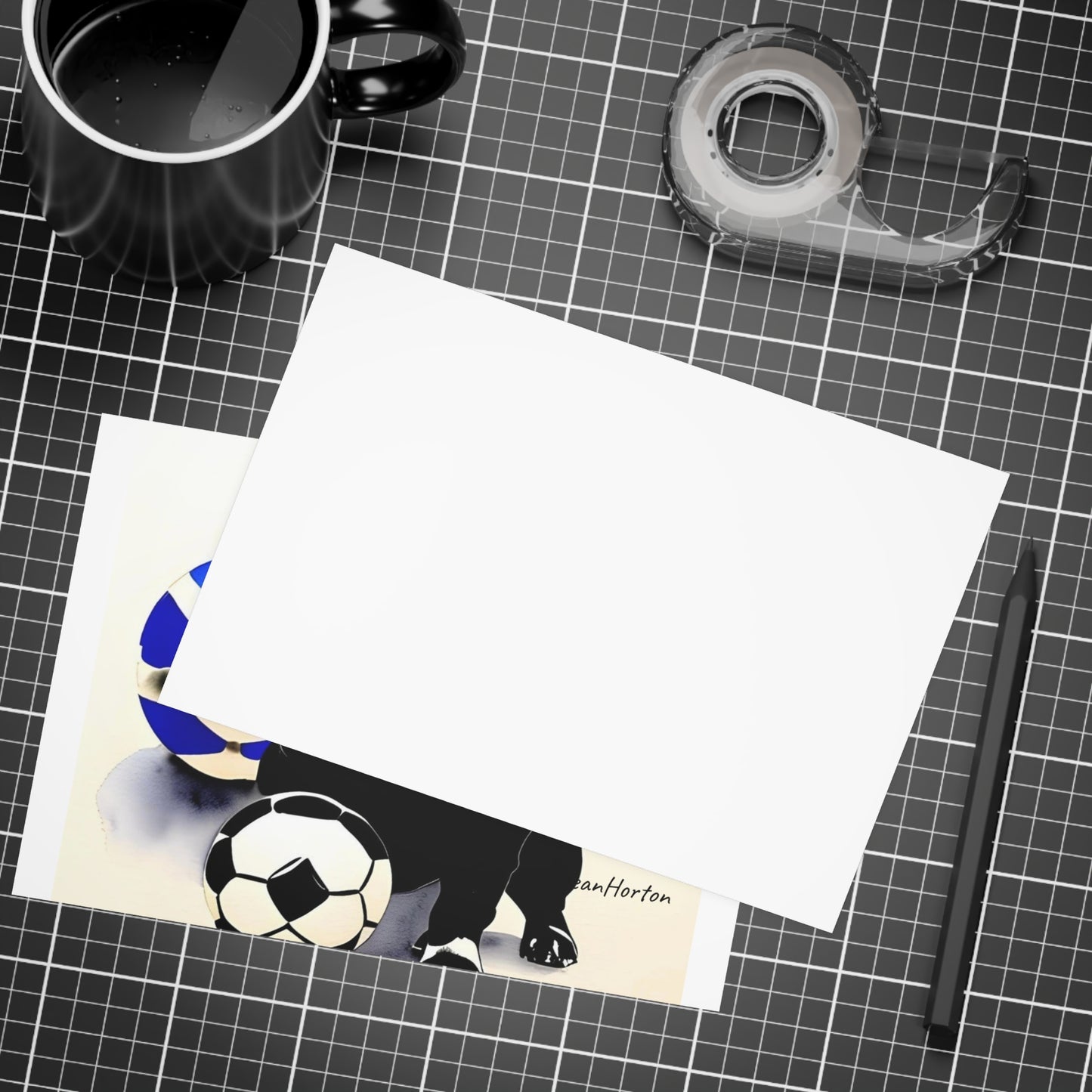 Frenchie with a Soccer Ball Postcard Bundles (envelopes included)
