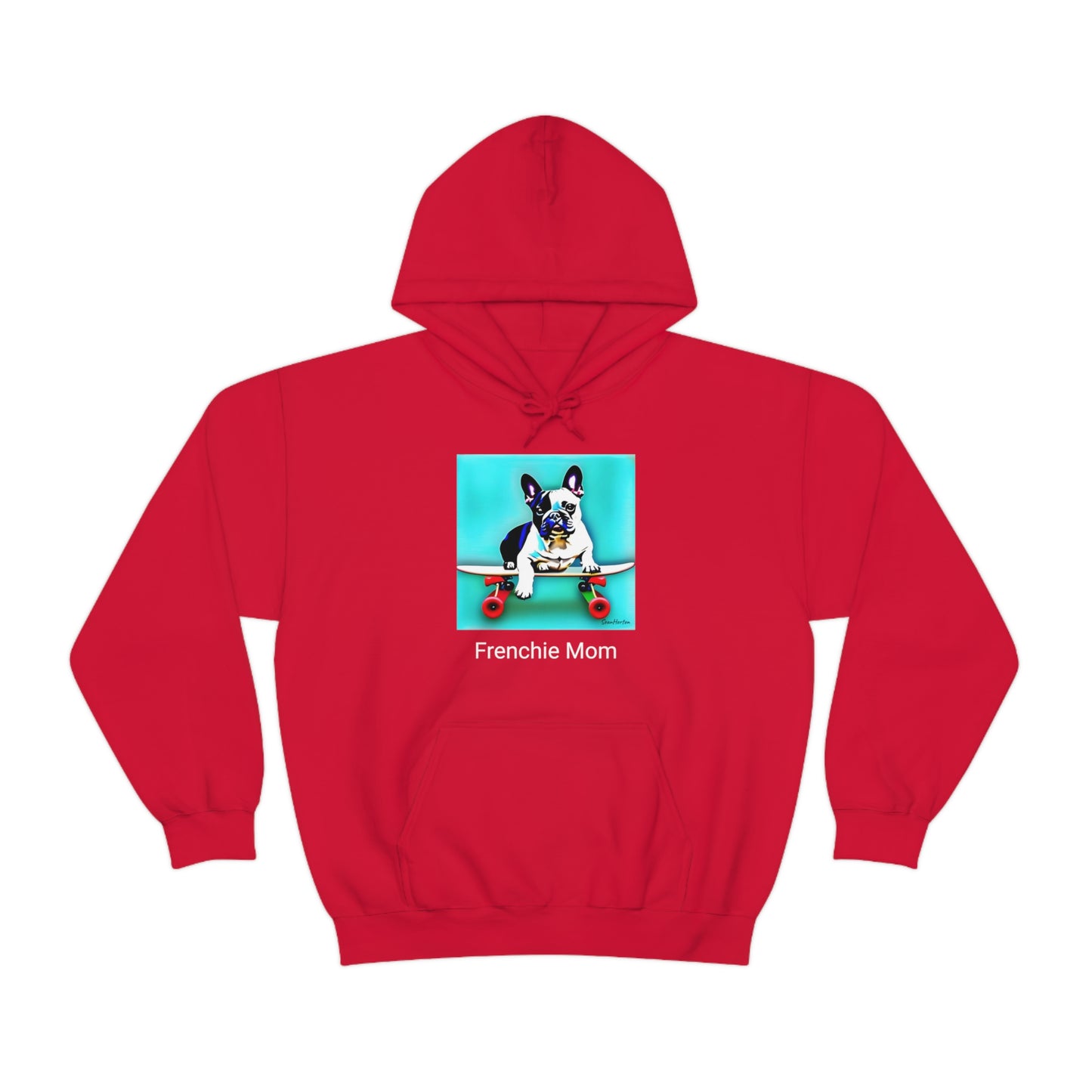 Frenchie on a Skateboard/Frenchie Mom Unisex Heavy Blend™ Hooded Sweatshirt