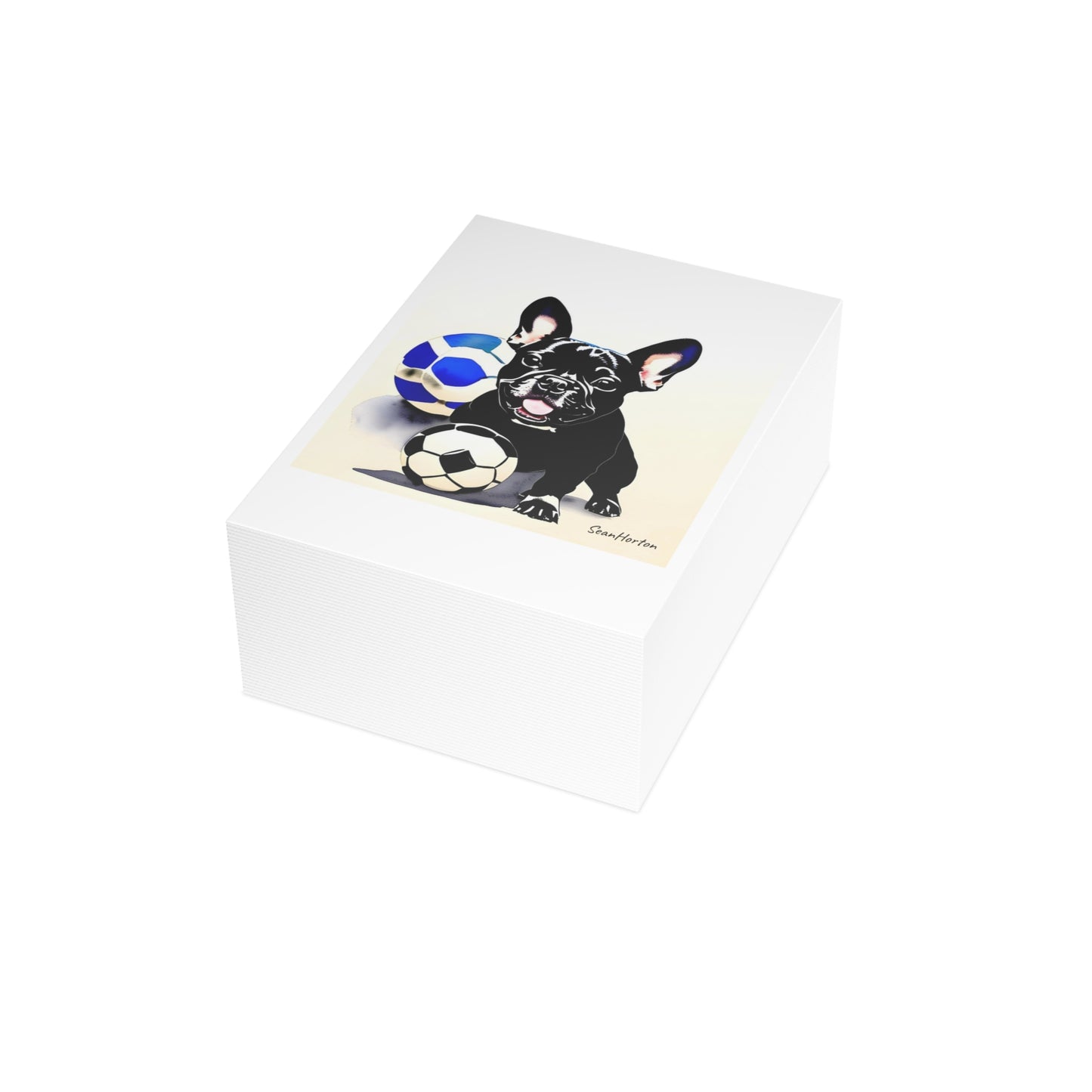 Frenchie with a Soccer Ball Postcard Bundles (envelopes included)