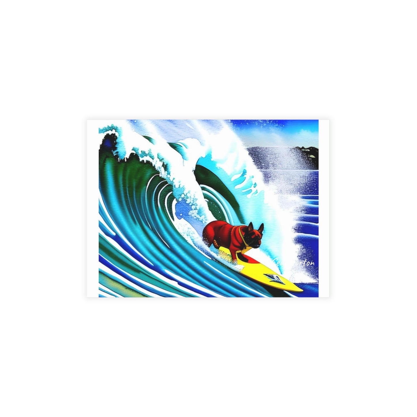 Surfing Frenchie Postcard Bundles (envelopes included)
