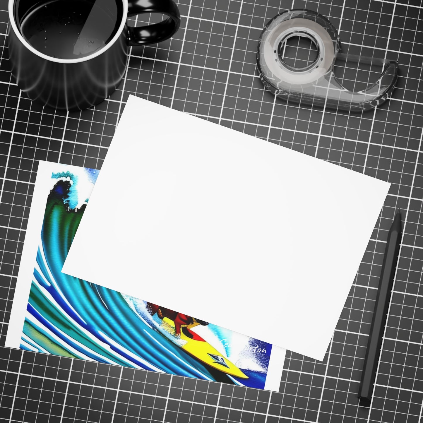 Surfing Frenchie Postcard Bundles (envelopes included)