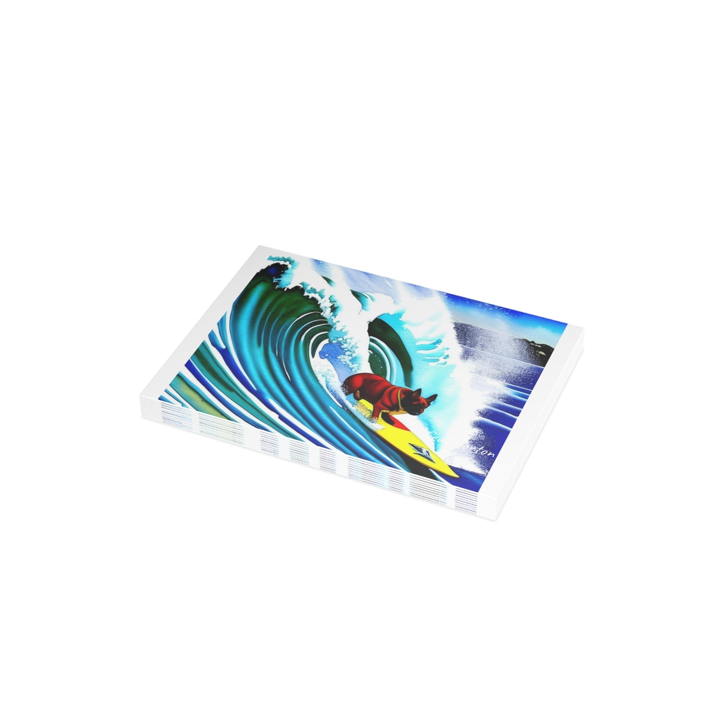 Surfing Frenchie Postcard Bundles (envelopes included)