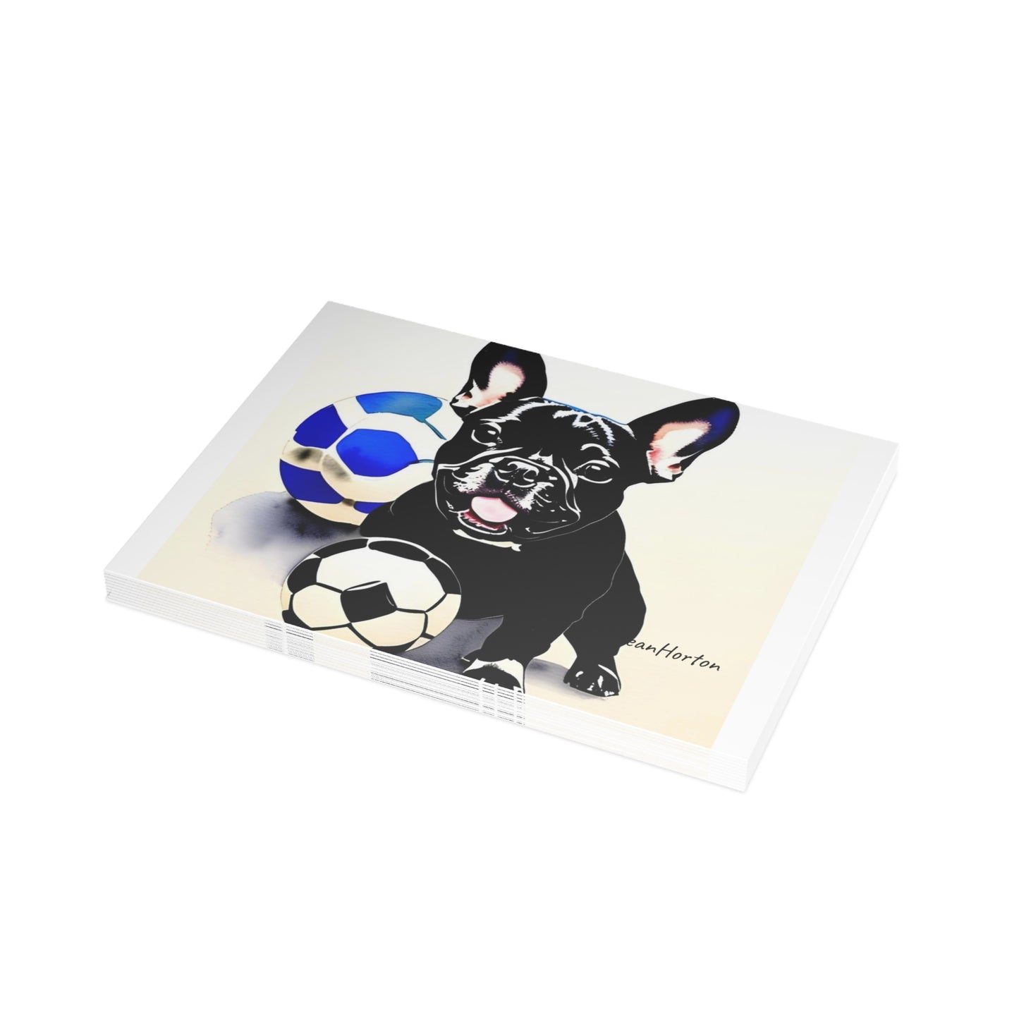 Frenchie with a Soccer Ball Postcard Bundles (envelopes included)