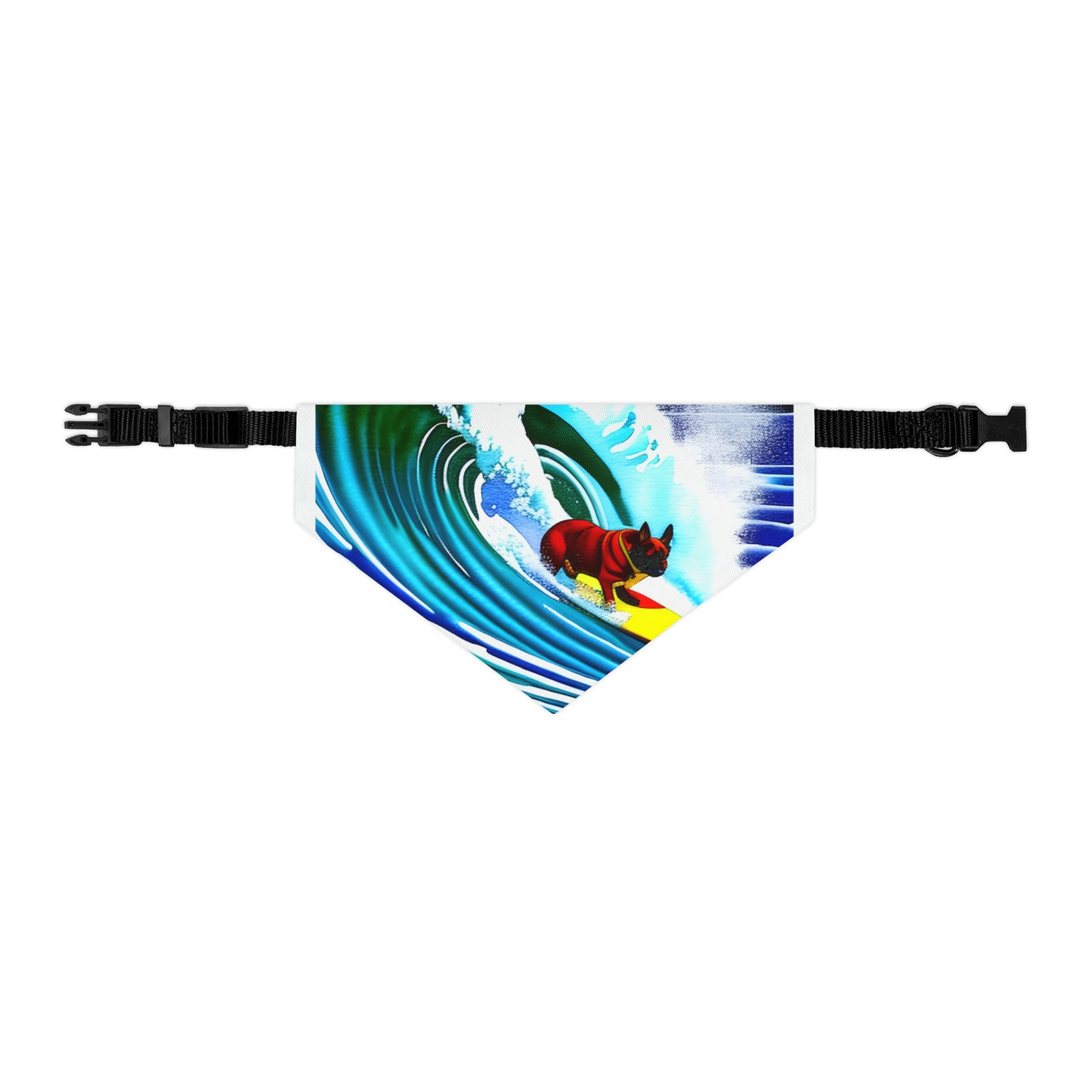 Surfing Frenchie Pet Bandana Collar