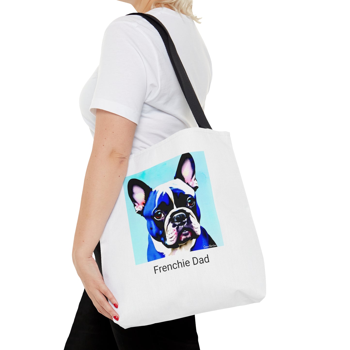 Blue Frenchie/Frenchie Dad Tote Bag (AOP)