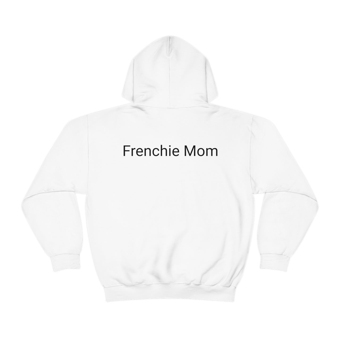 Blue Frenchie/Frenchie Mom on Back Unisex Heavy Blend™ Hooded Sweatshirt