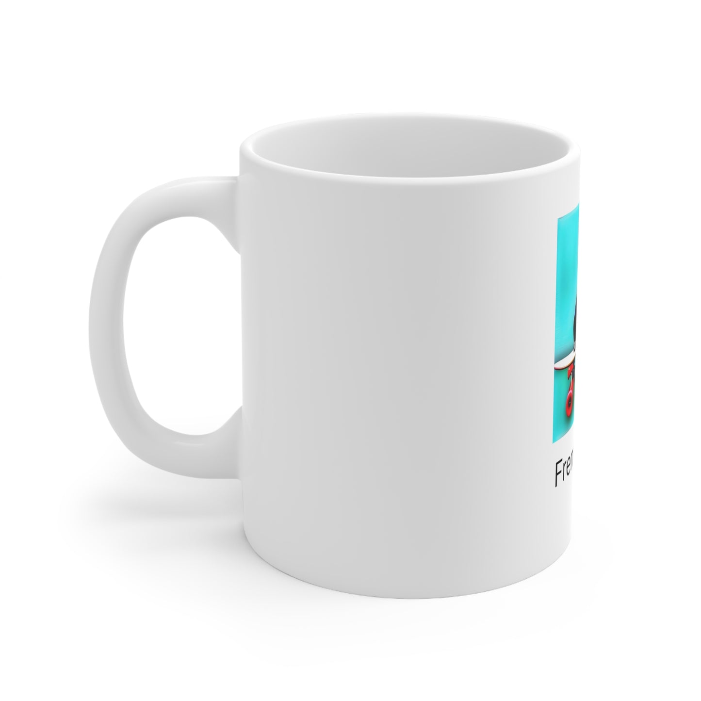 Frenchie on a Skateboard/Frenchie Dad Ceramic Mug 11oz