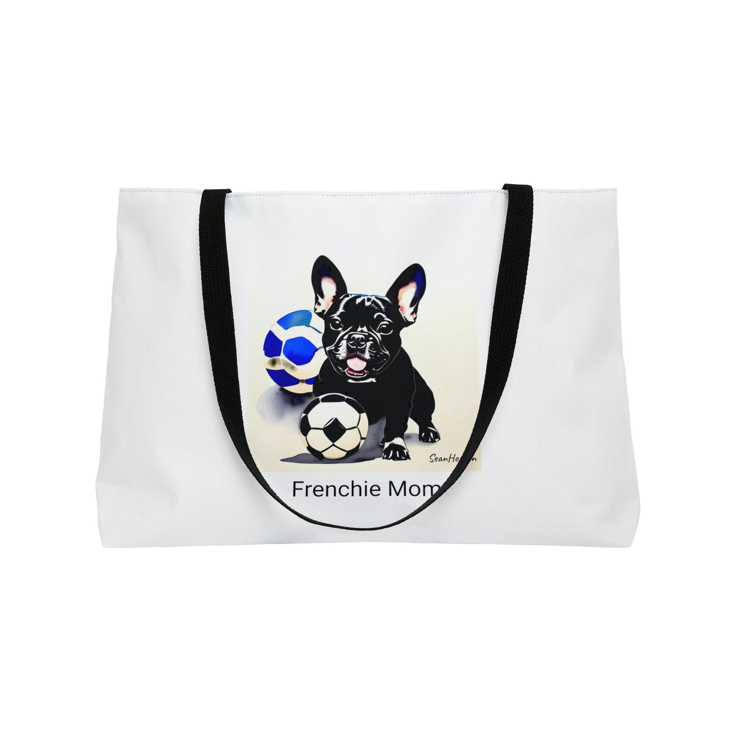 Frenchie with a Soccer Ball/Frenchie Mom Weekender Tote Bag